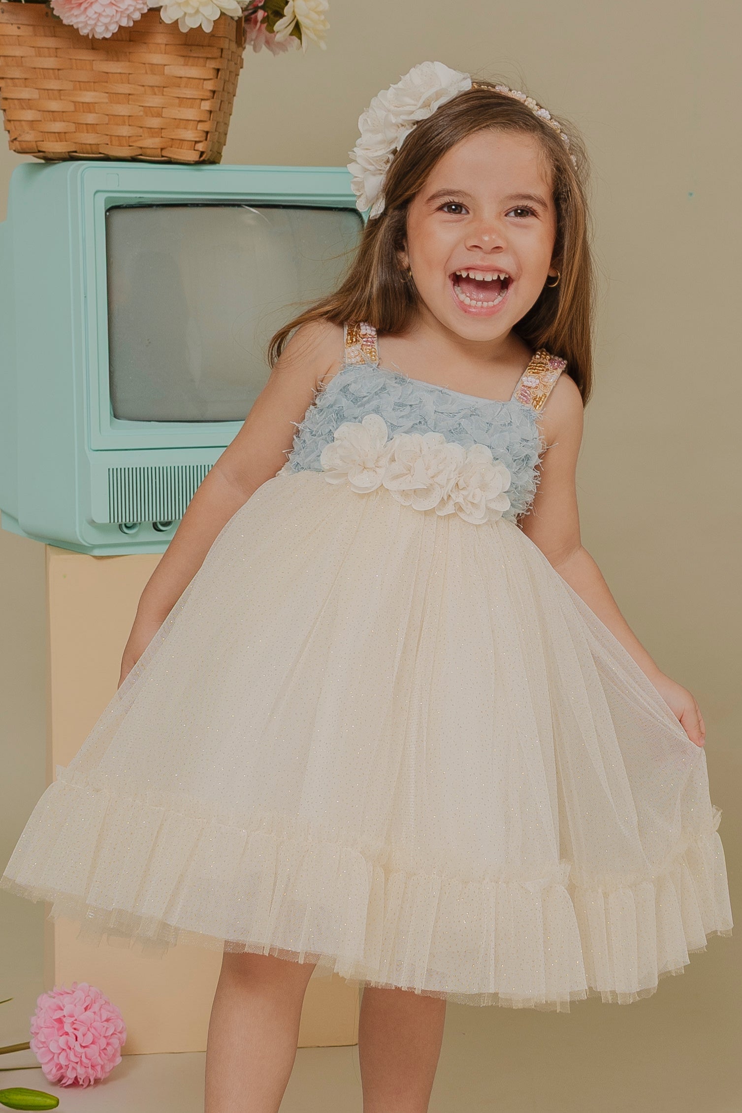 Vestido para Bebita Alas Azul 4T Vestido para Bebita Alas Azul 4T