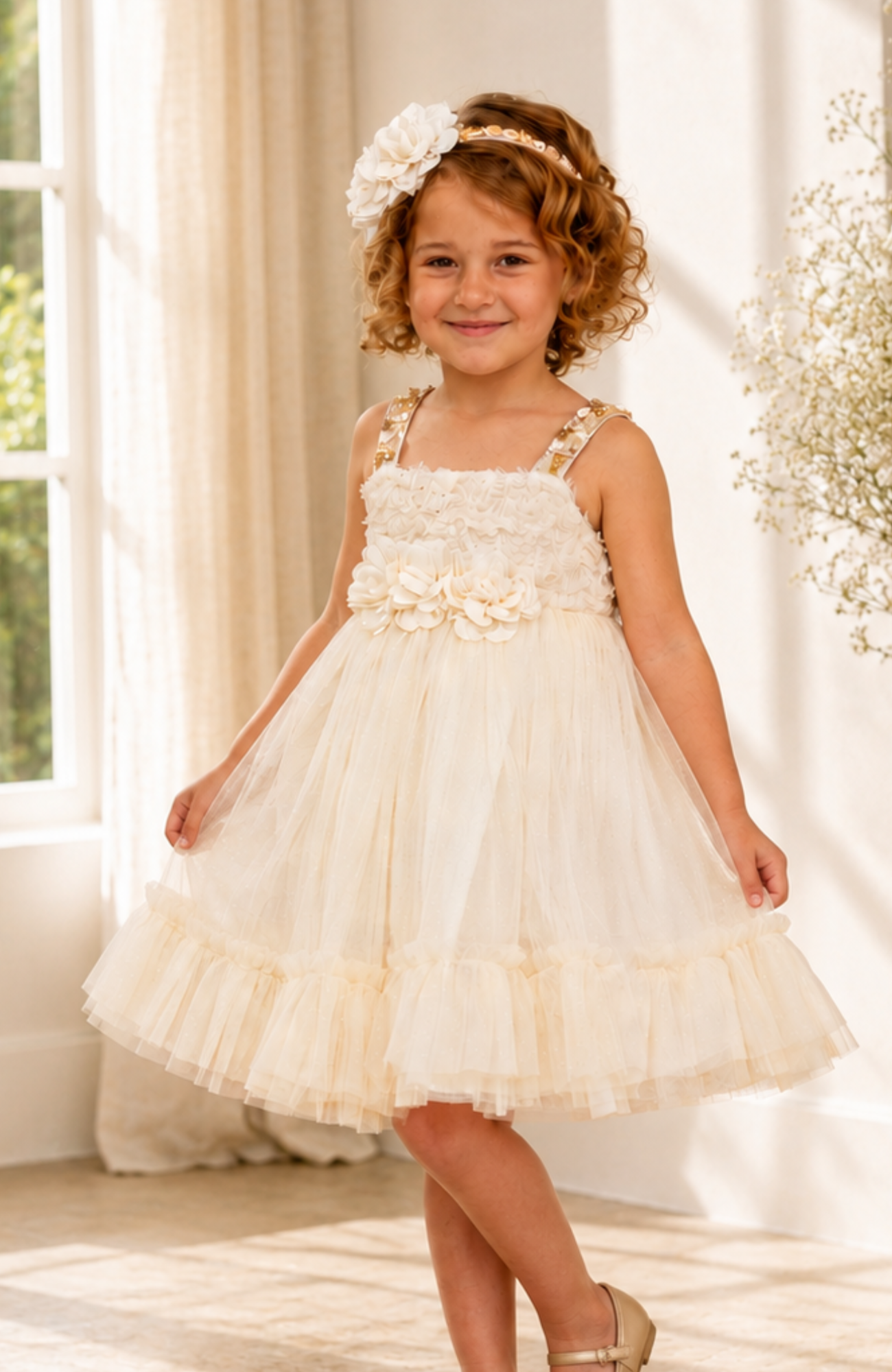 ivory flower girl dresses Dress Alas – Wedding Ceremony Dress – Liliana Esquivia Size:Pre order 2-3 years Charter Club Maxi Dress anti-see-through Back matching sister outfits for