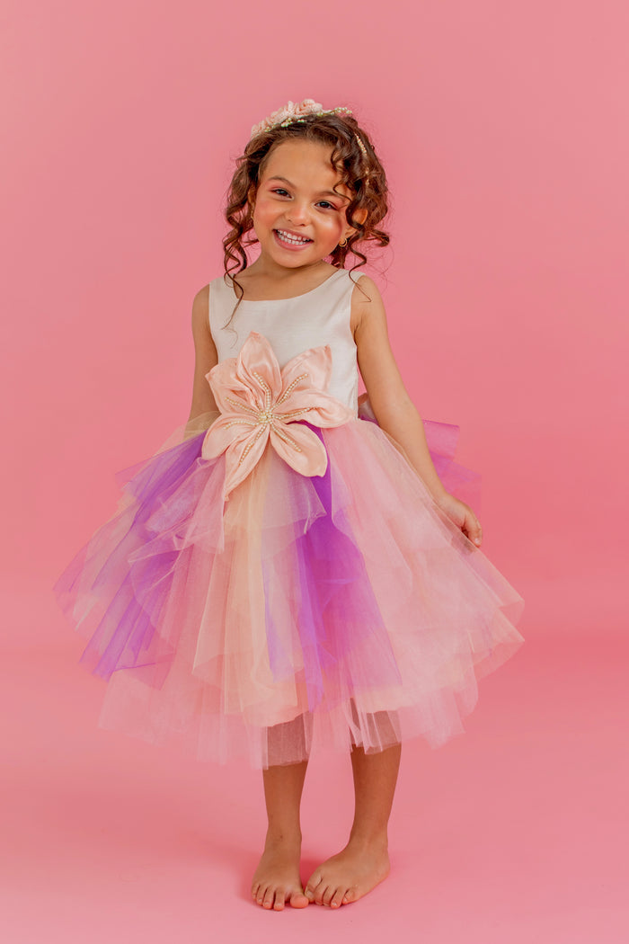 Vestido Para Niña Hadas - Beige