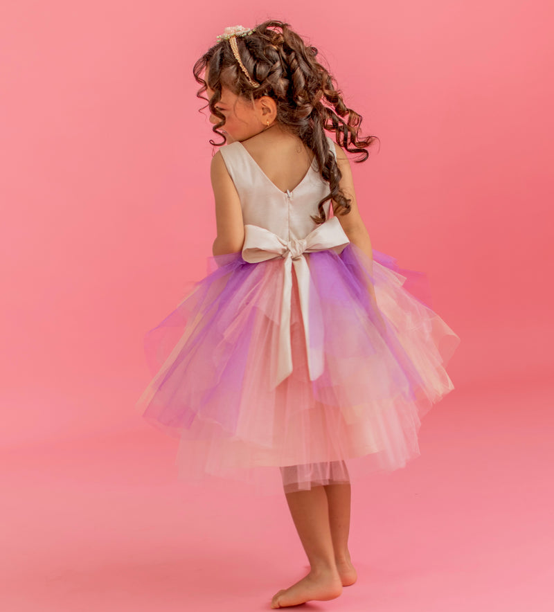 Vestido Para Niña Hadas - Beige