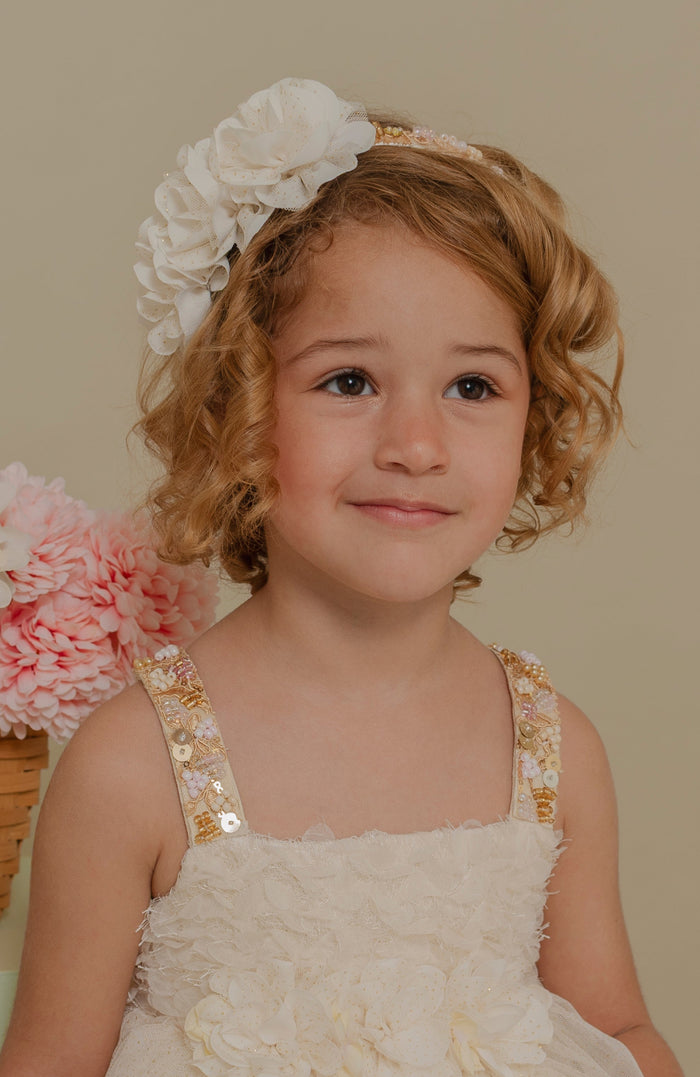 Diadema Alas Beige