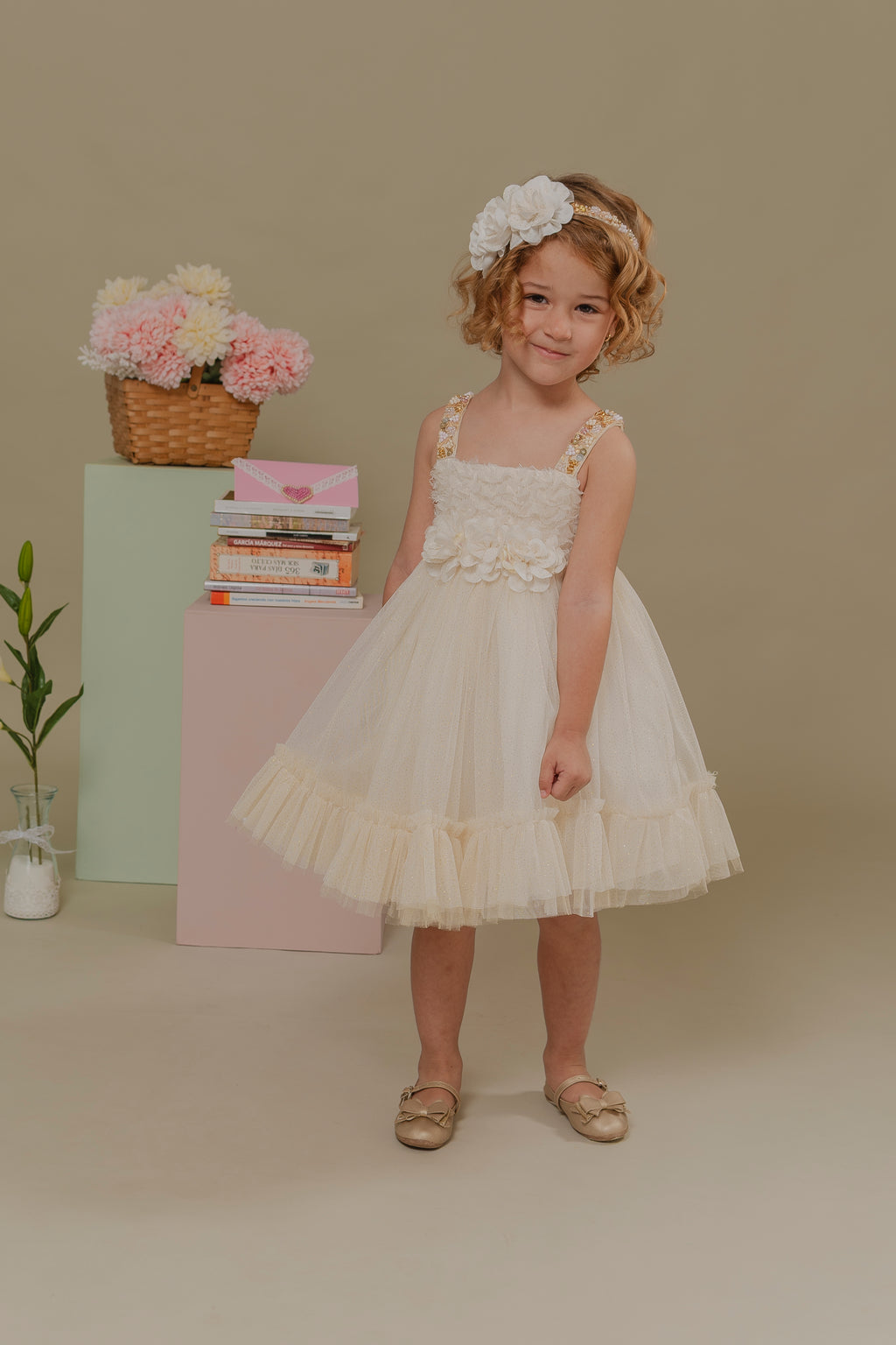 GIRL´IVORY DRESS ALAS