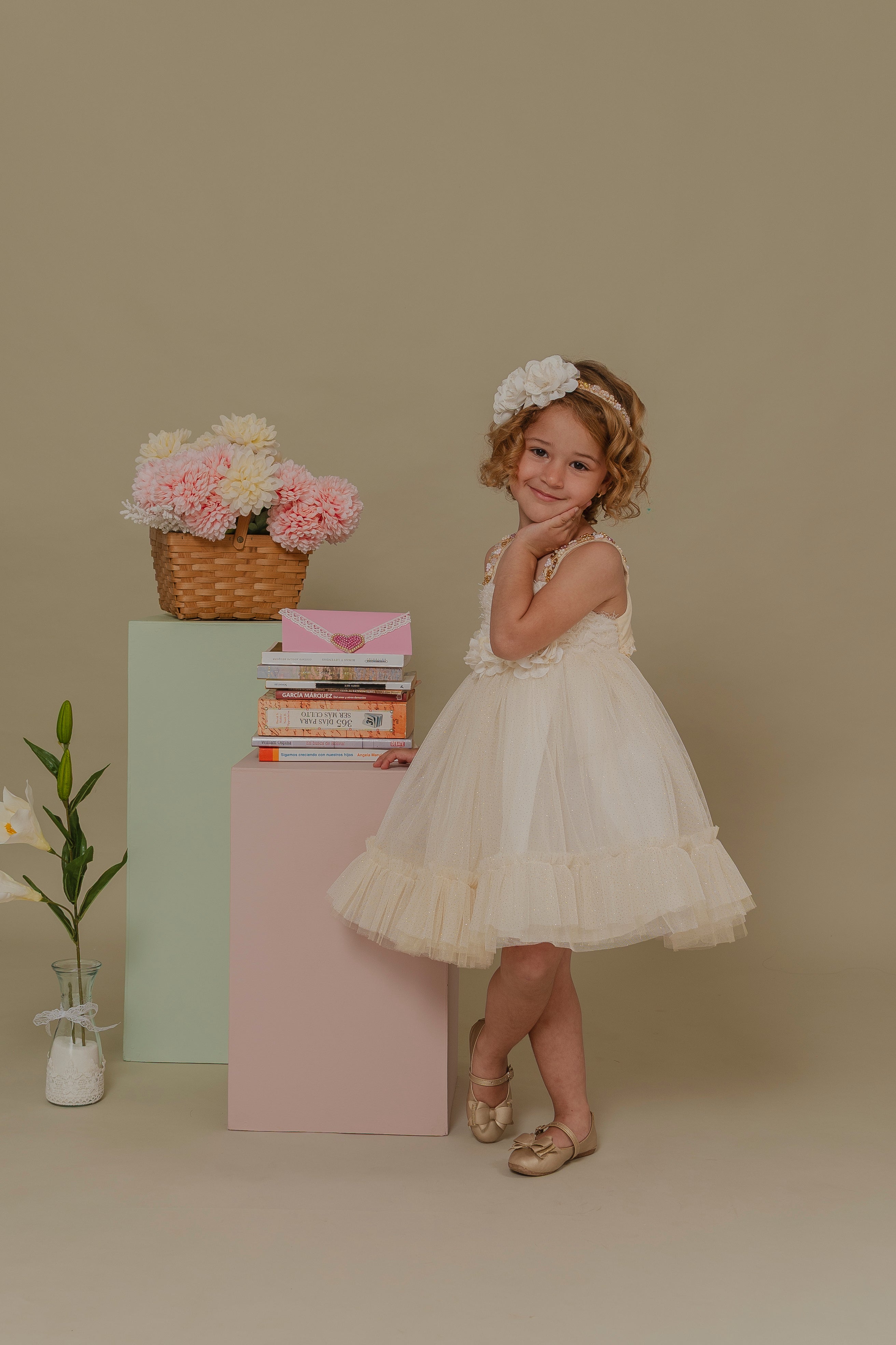 GIRL´IVORY DRESS ALAS