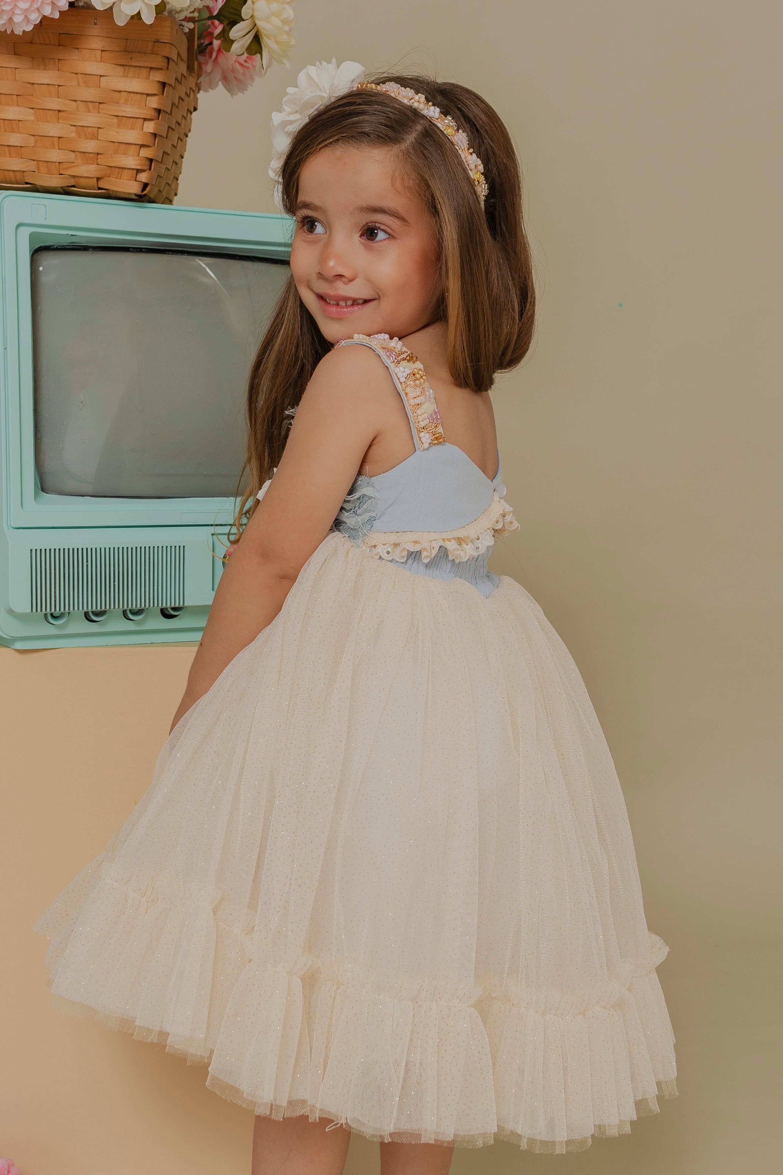 Vestido para Bebita Alas Azul 4T Vestido para Bebita Alas Azul 4T