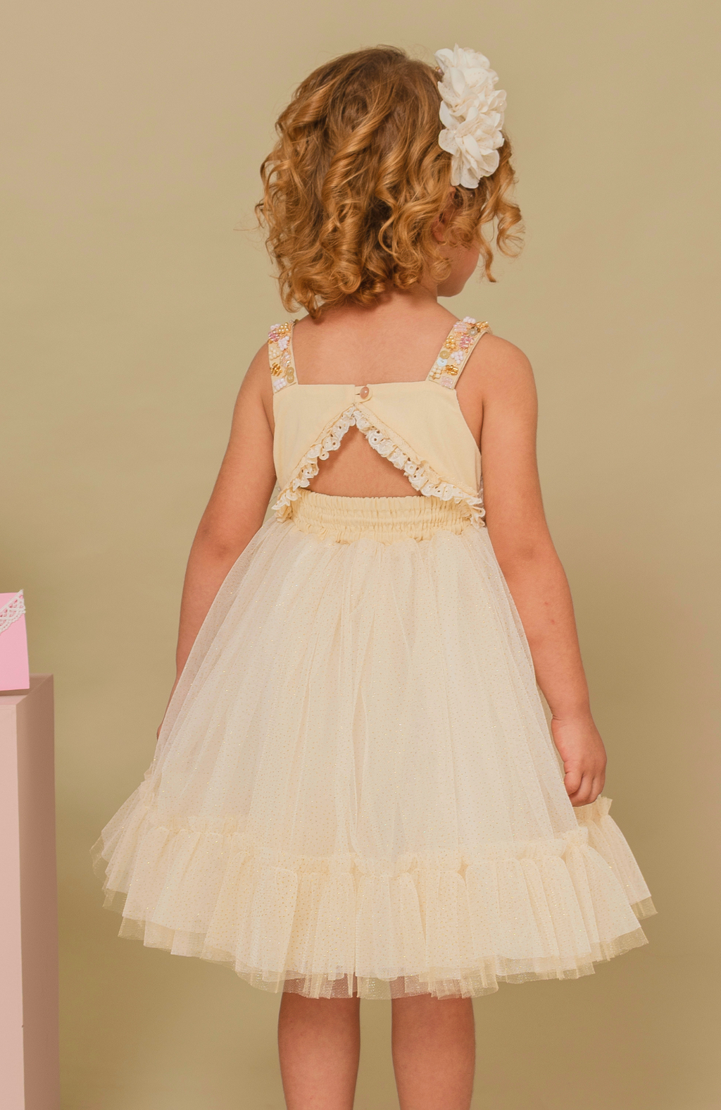 VESTIDO BEIGE PARA NIÑAS "ALAS"