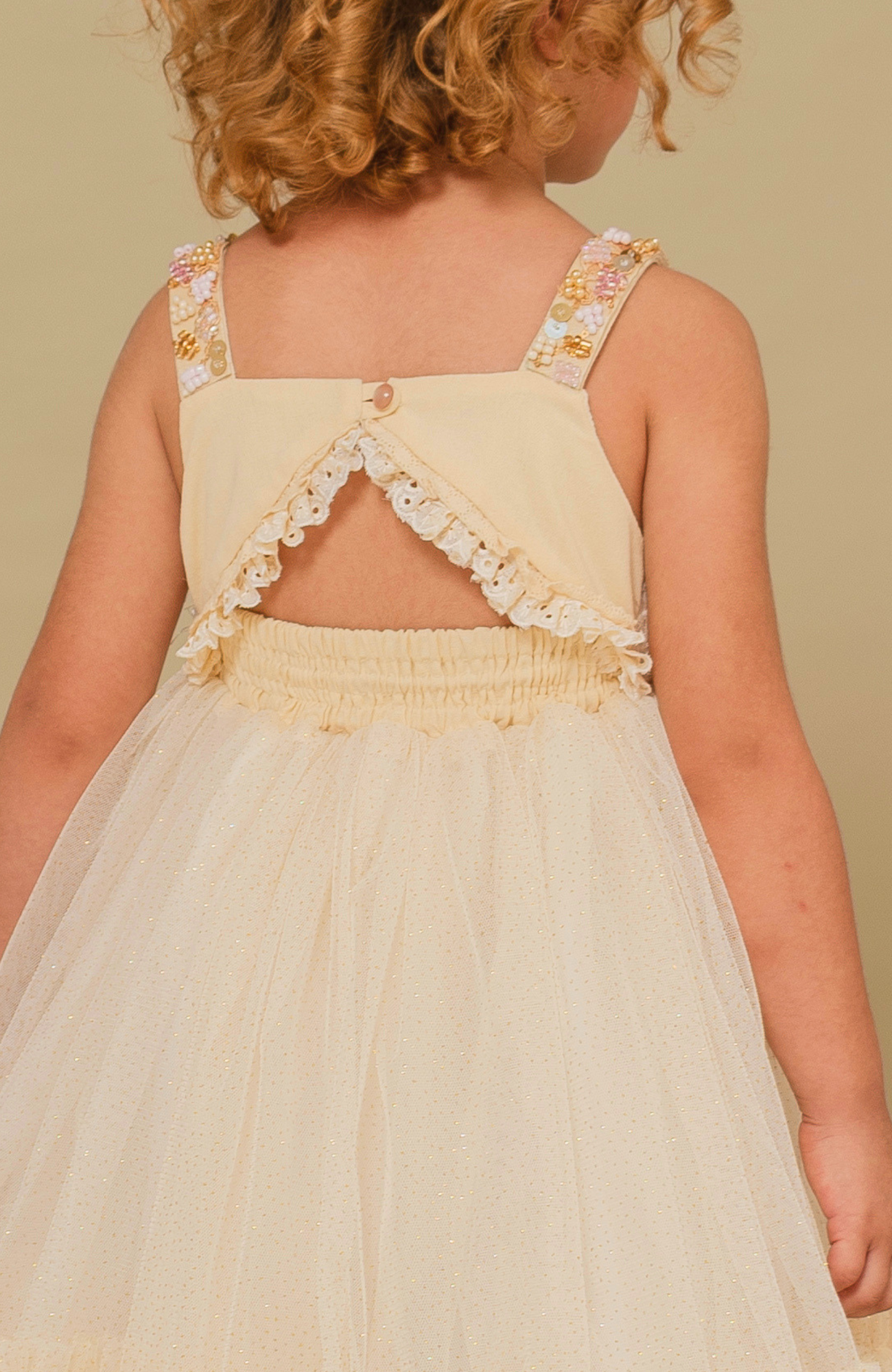 VESTIDO BEIGE PARA NIÑAS "ALAS"