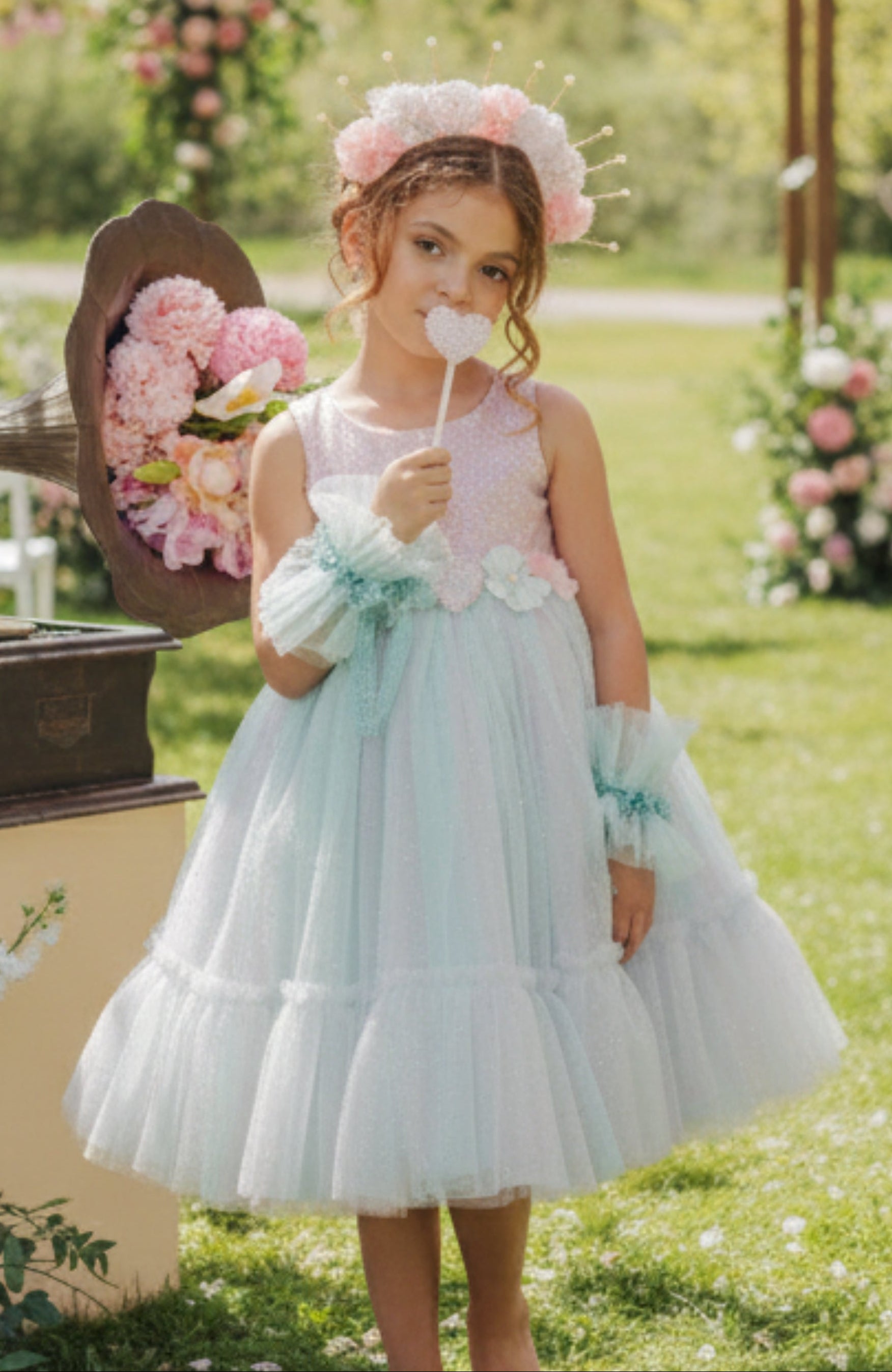 Blue and Pink Anastasia Dress – Luxury Girls Party & Flower Girl Dress 4T Blue and Pink Anastasia Dress – Luxury Girls Party & Flower Girl Dress 4T