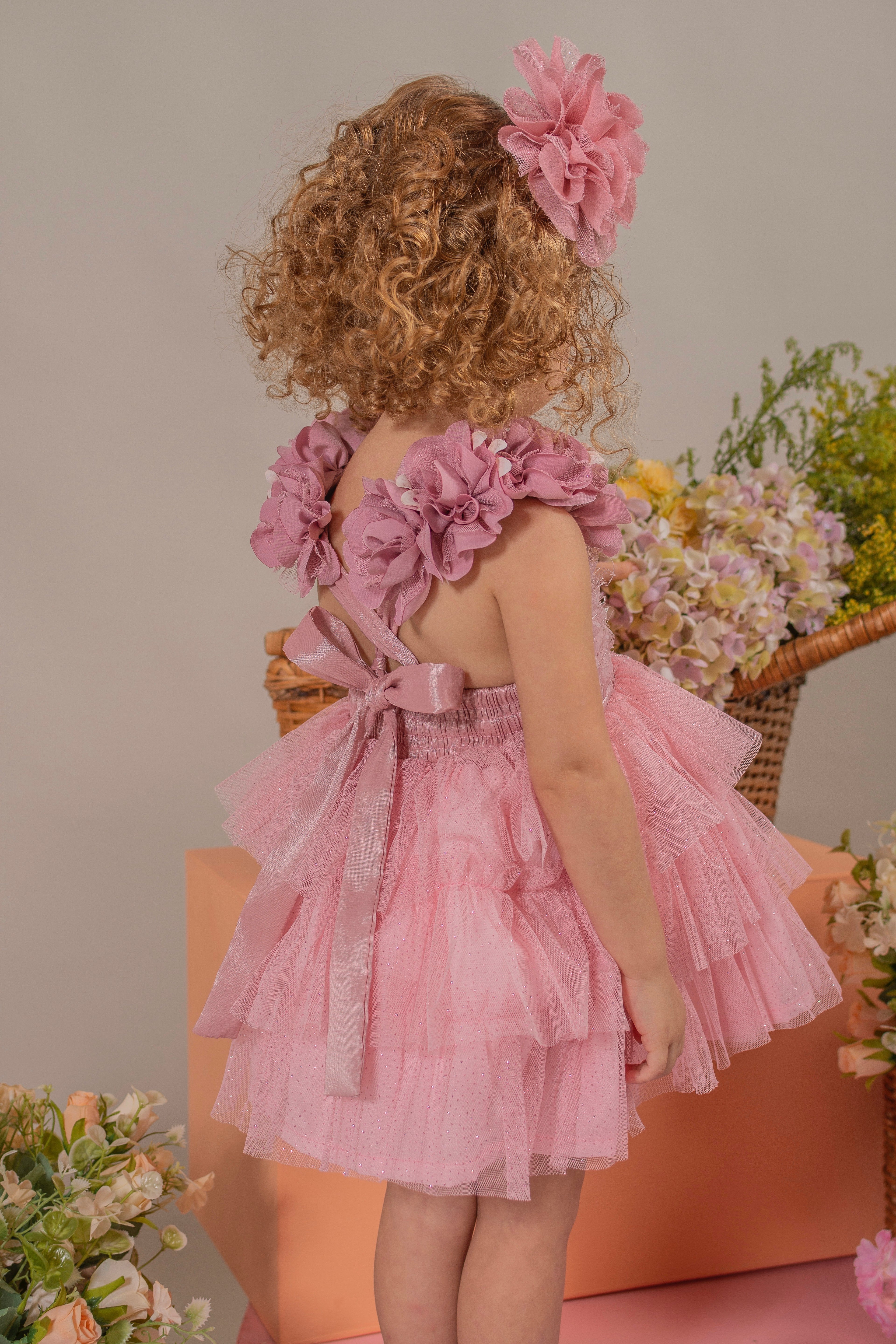 BABY GIRL´PINK ROMPER "BRILLO"