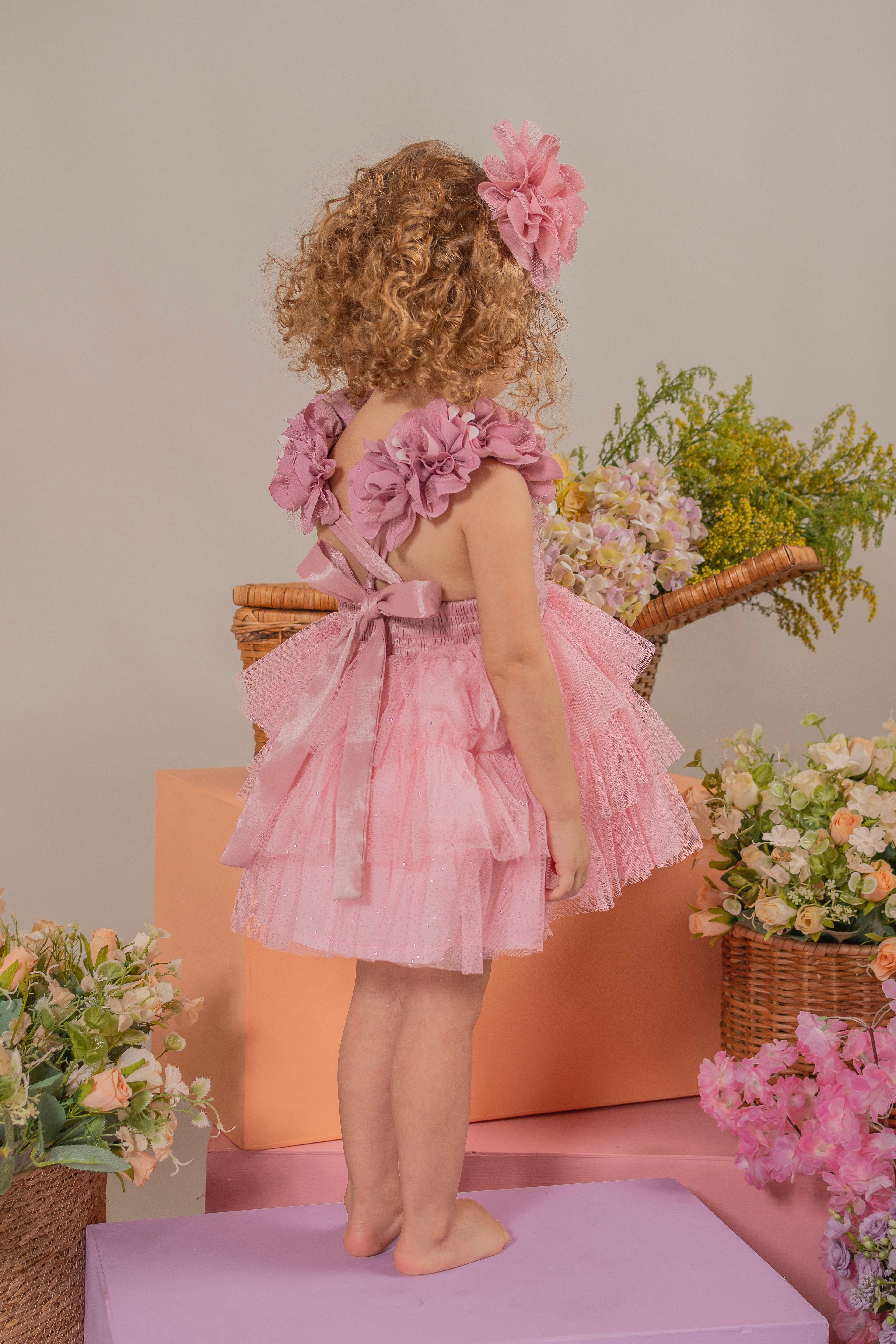 BABY GIRL´PINK ROMPER "BRILLO"