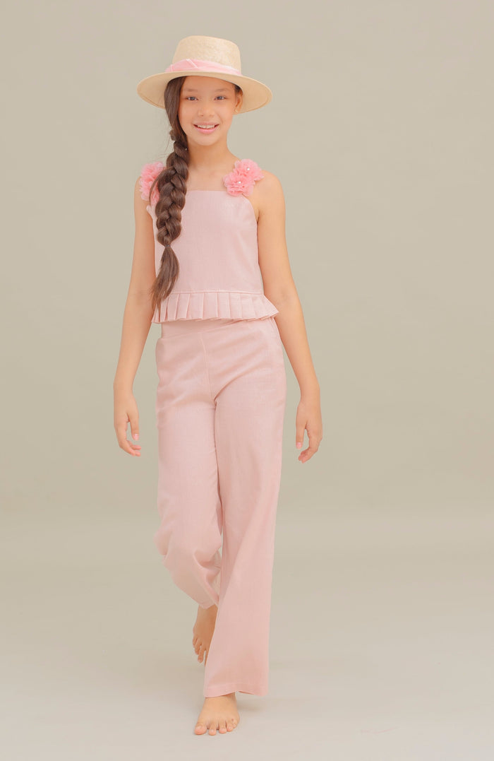 Conjunto Para Niña pantalon Bohemio Rosa