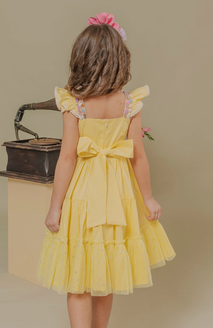 Vestido Para niña Camino Amarillo