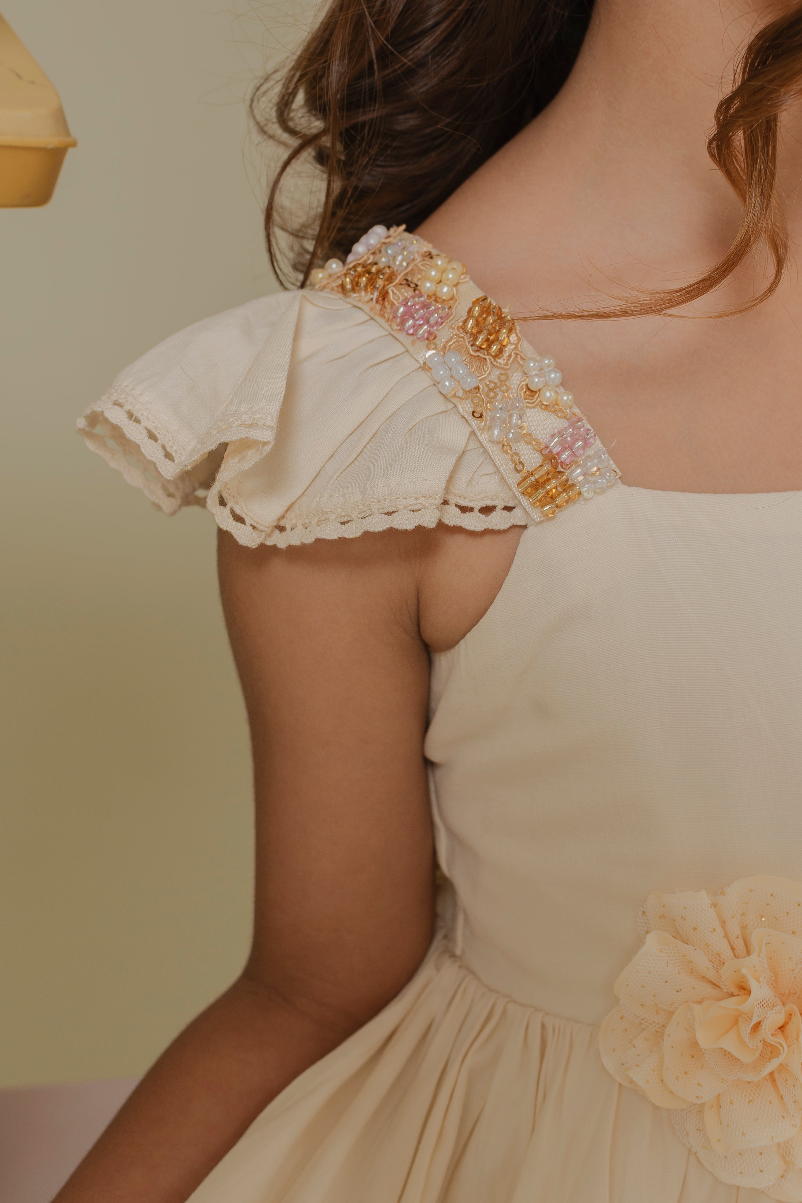 GIRL´IVORY DRESS CAMINO