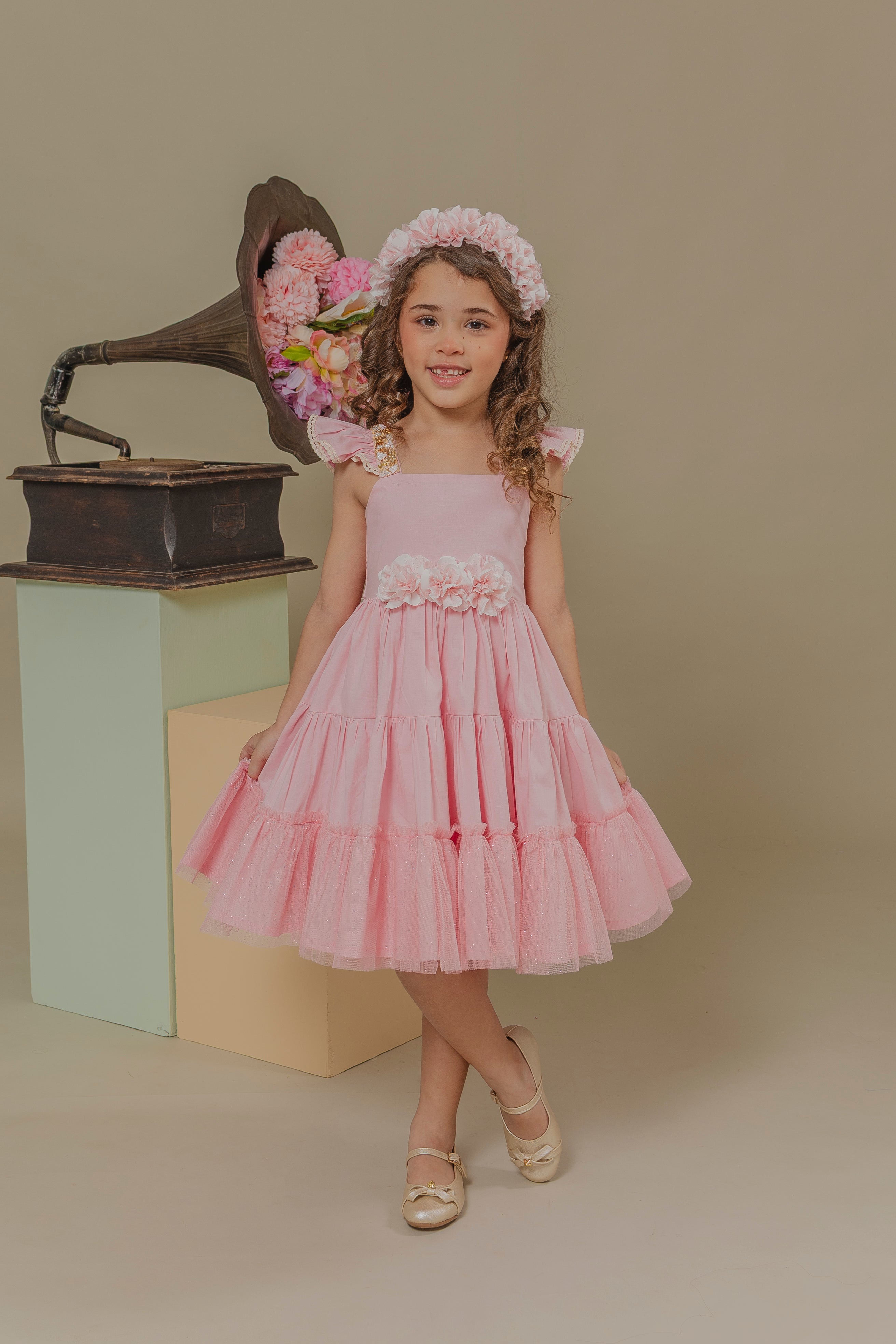 Pink Camino Dress Elegant Girls Formal Dress Liliana Esquivia - Fashion Designer Pink Camino Dress Elegant Girls Formal Dress Liliana Esquivia - Fashion Designer