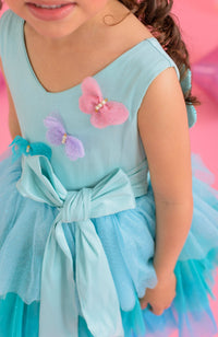 Vestido Para Niña Mariposa - Azul -