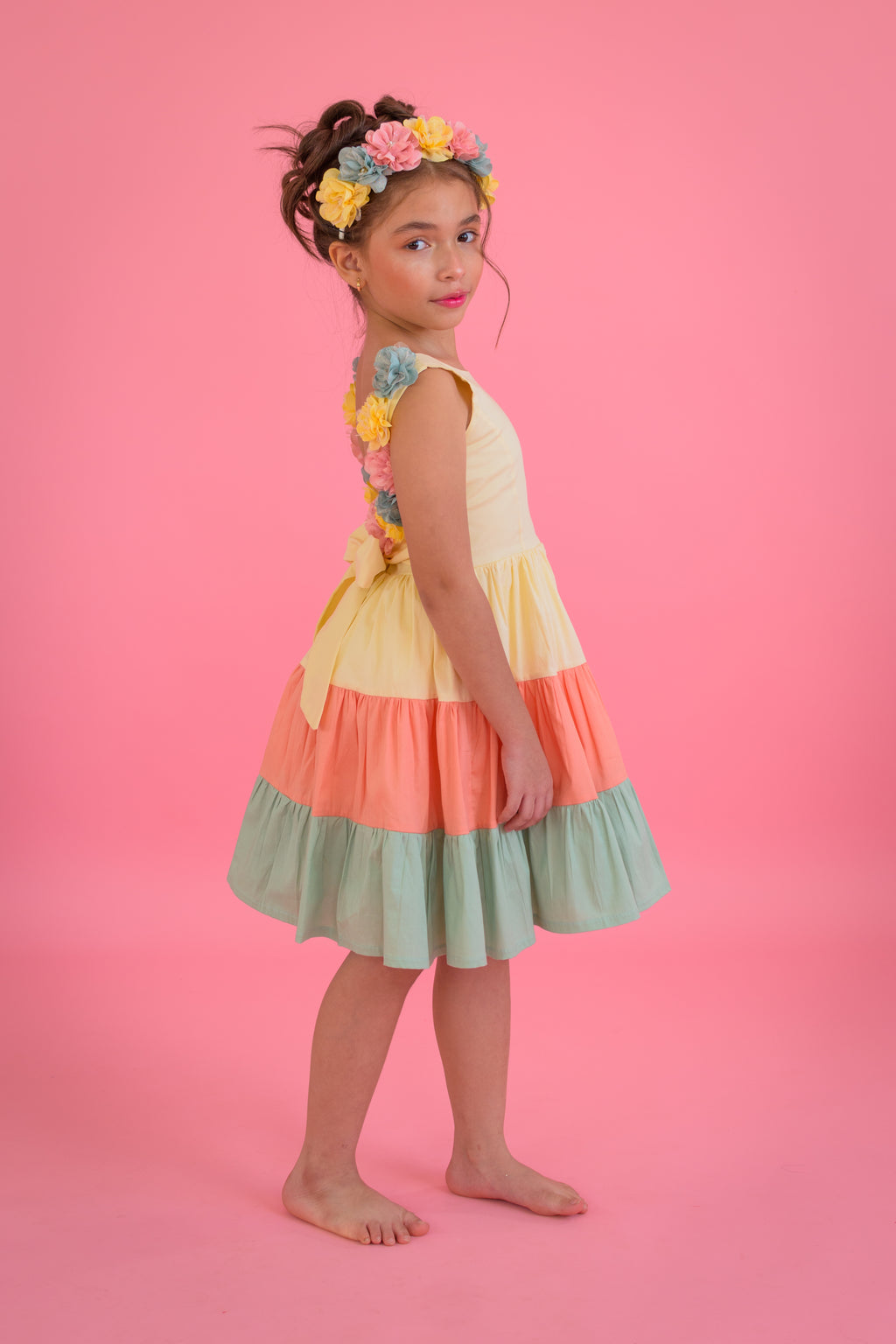 YELLOW GIRLS DRESS ESPLENDOR
