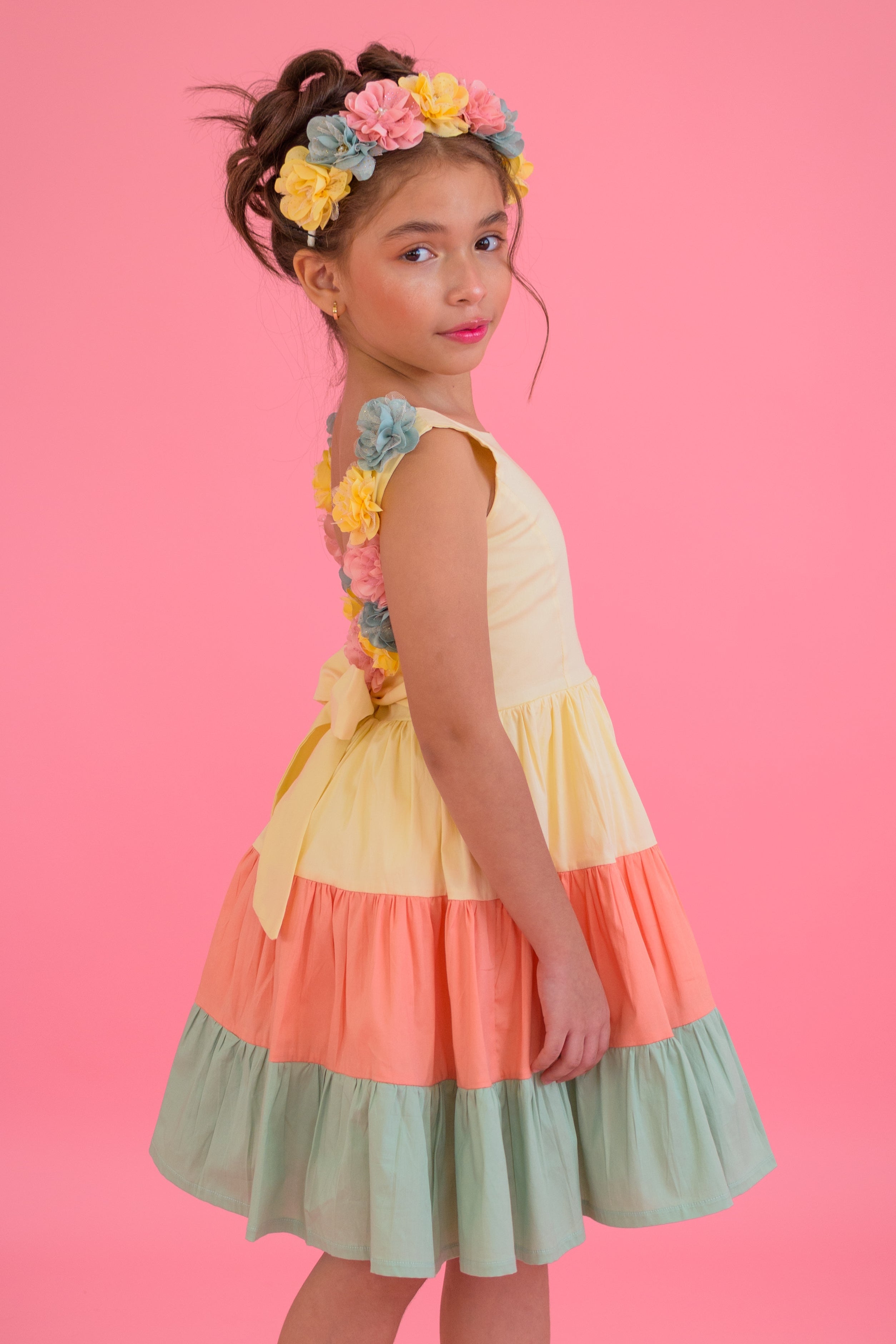 YELLOW GIRLS DRESS ESPLENDOR