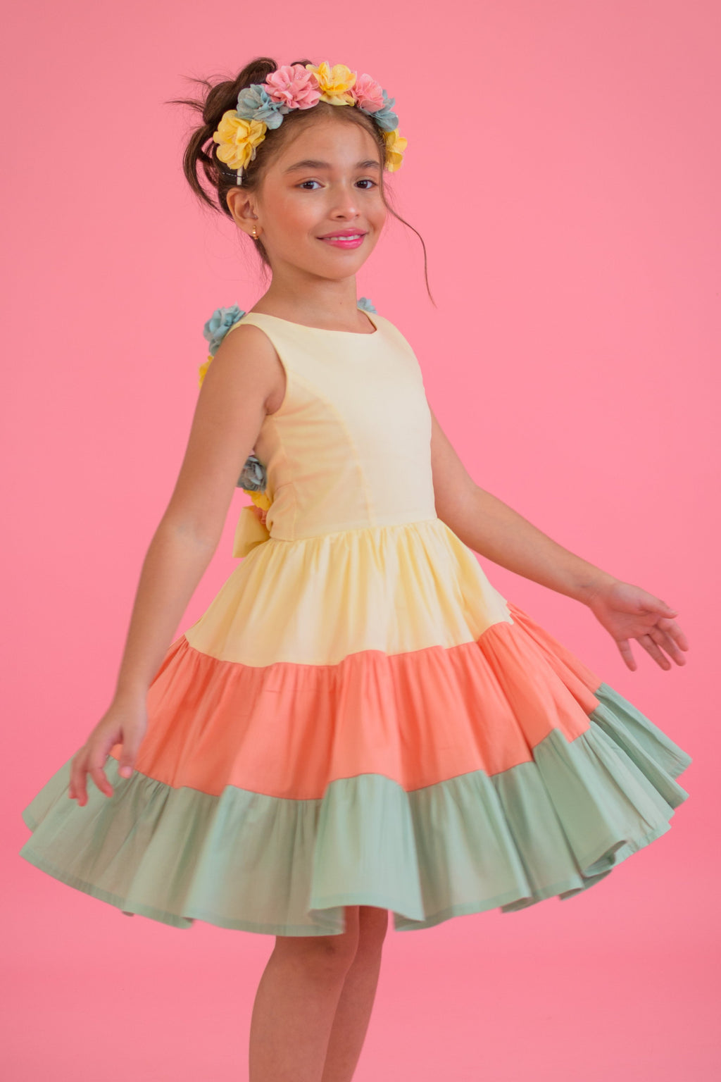 YELLOW GIRLS DRESS ESPLENDOR