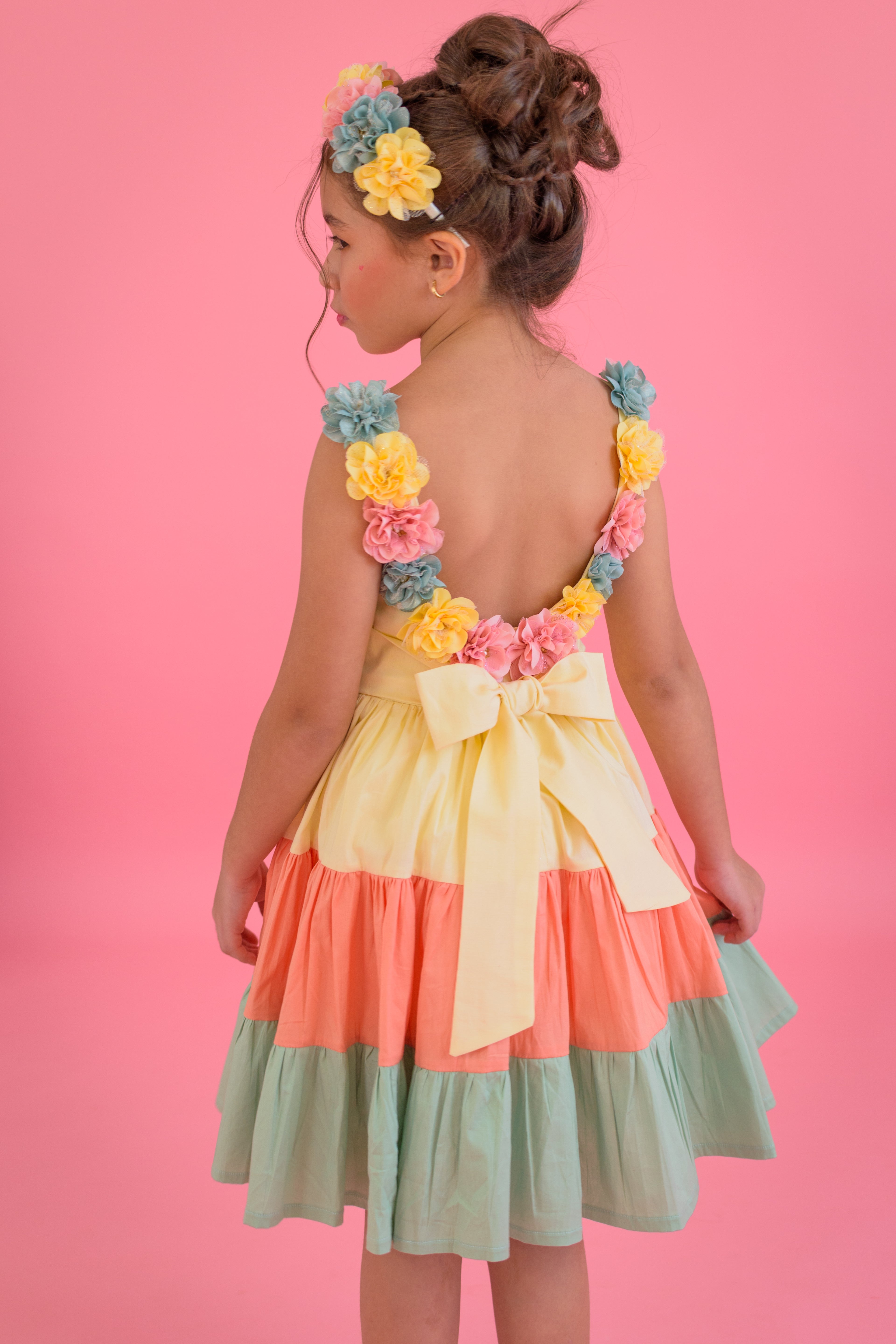 YELLOW GIRLS DRESS ESPLENDOR