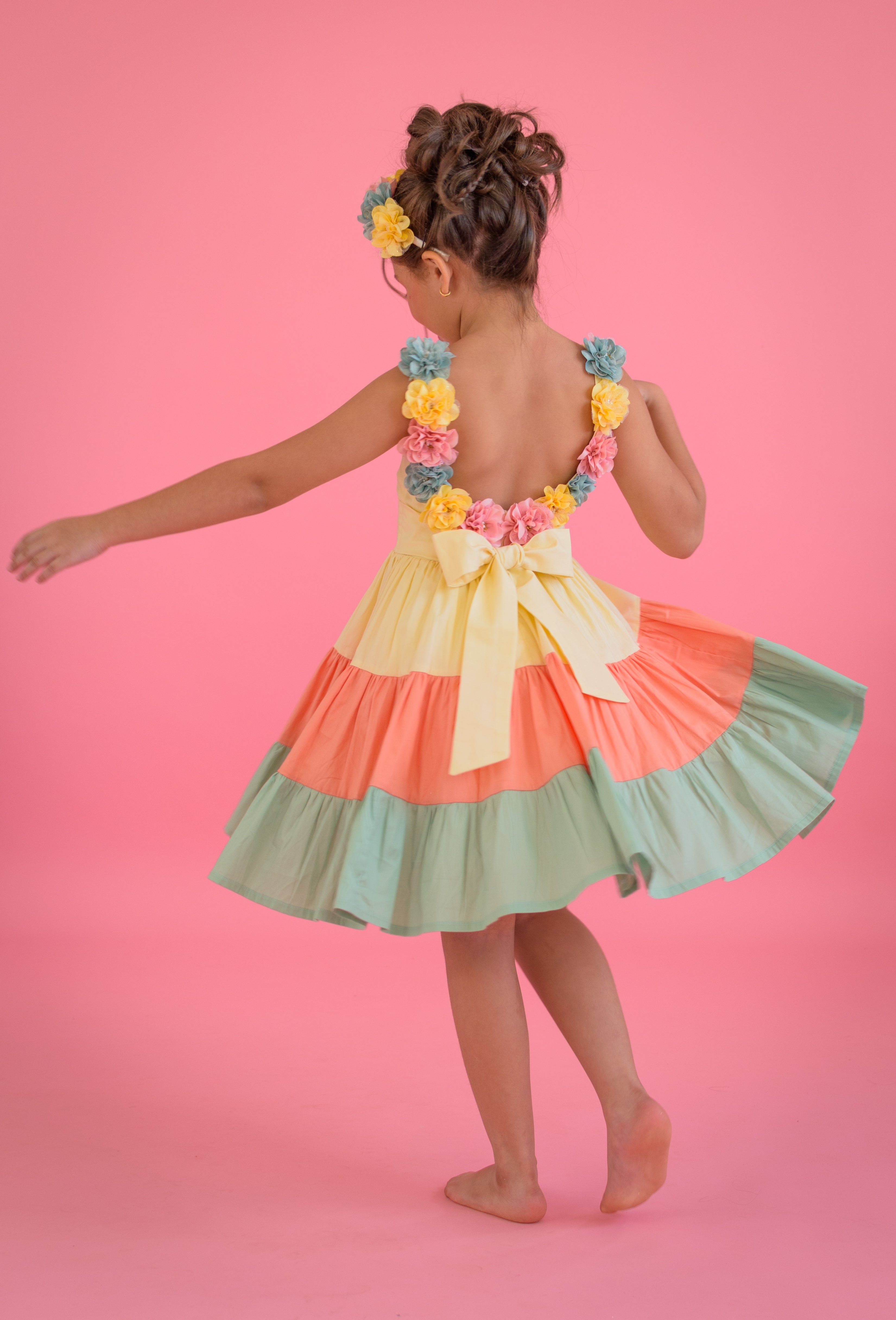 YELLOW GIRLS DRESS ESPLENDOR