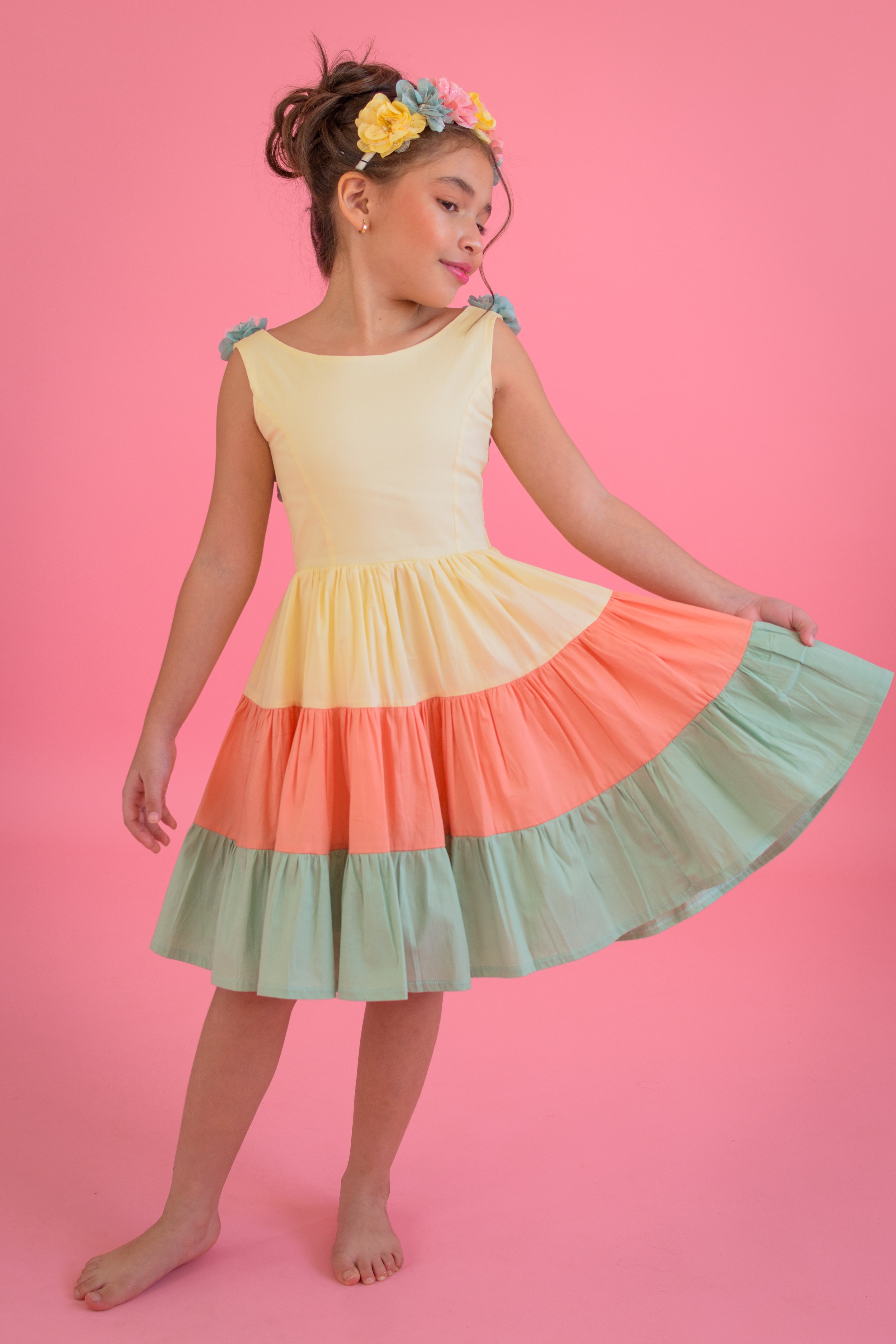 YELLOW GIRLS DRESS ESPLENDOR