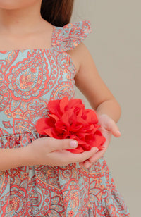 Vestido Para Niña Gitana Rojo Estampado
