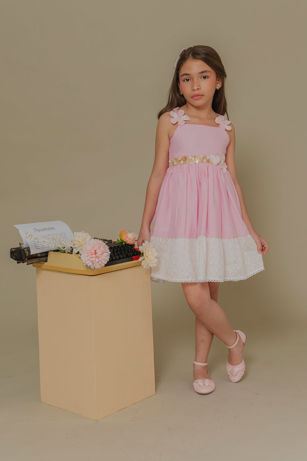 PINK GIRLS DRESS INOCENCIA
