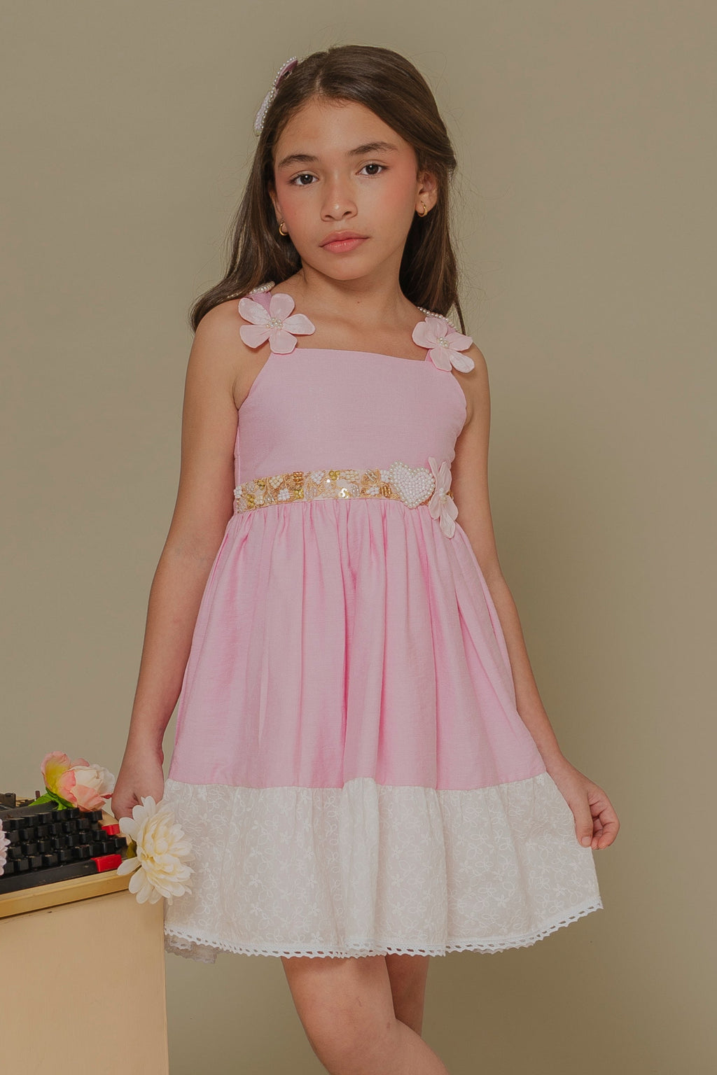 PINK GIRLS DRESS INOCENCIA
