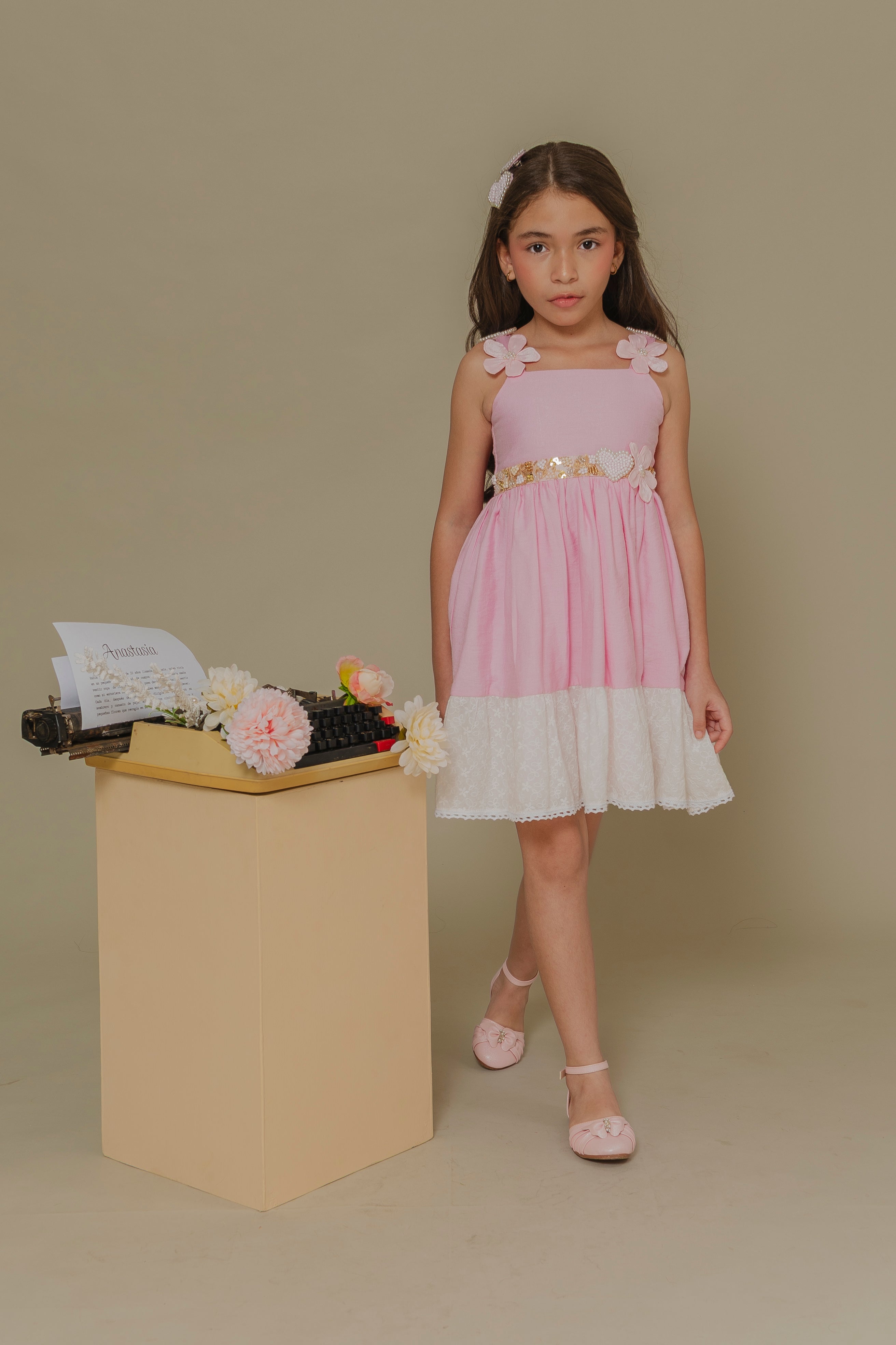 PINK GIRLS DRESS INOCENCIA