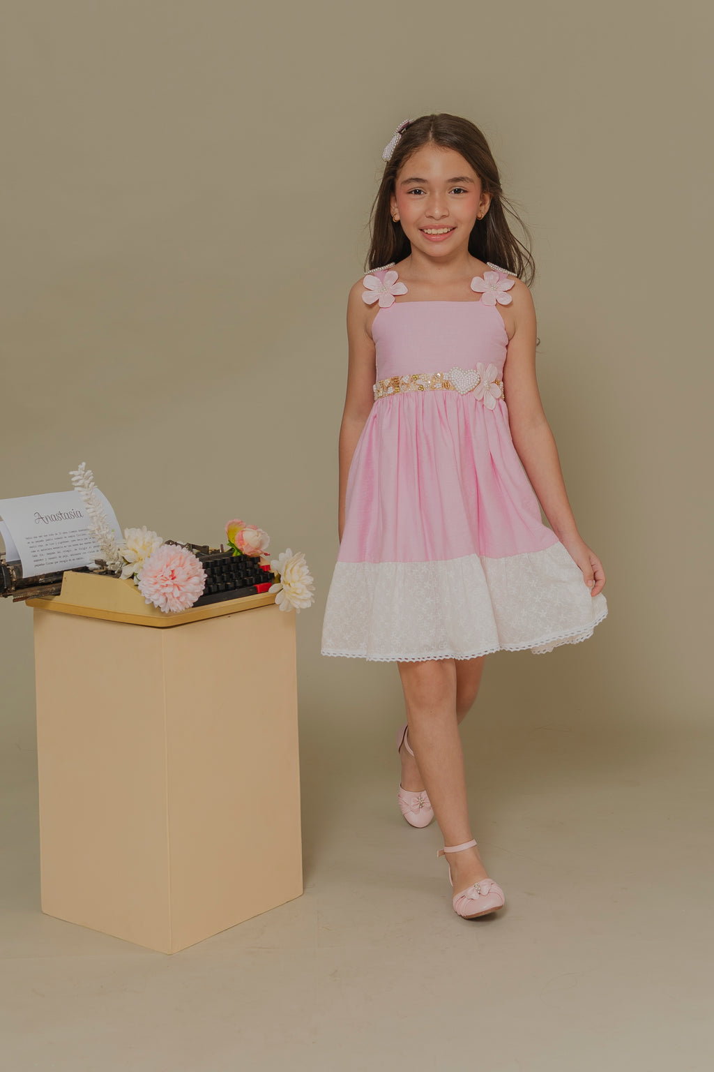 PINK GIRLS DRESS INOCENCIA