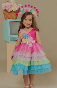 Vestido Para niña Jardin Rosa
