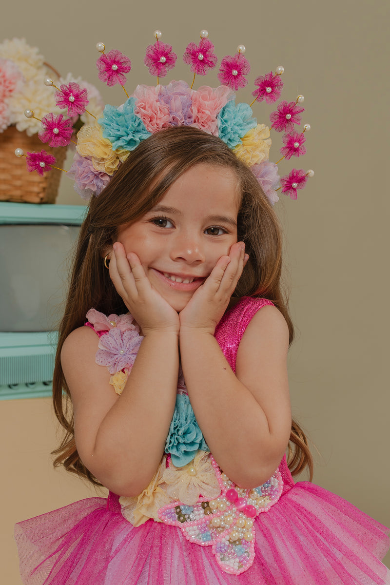 Vestido Para niña Jardin Rosa