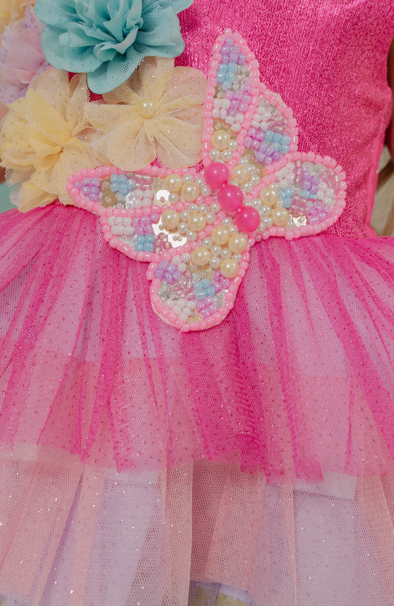 Vestido Para niña Jardin Rosa