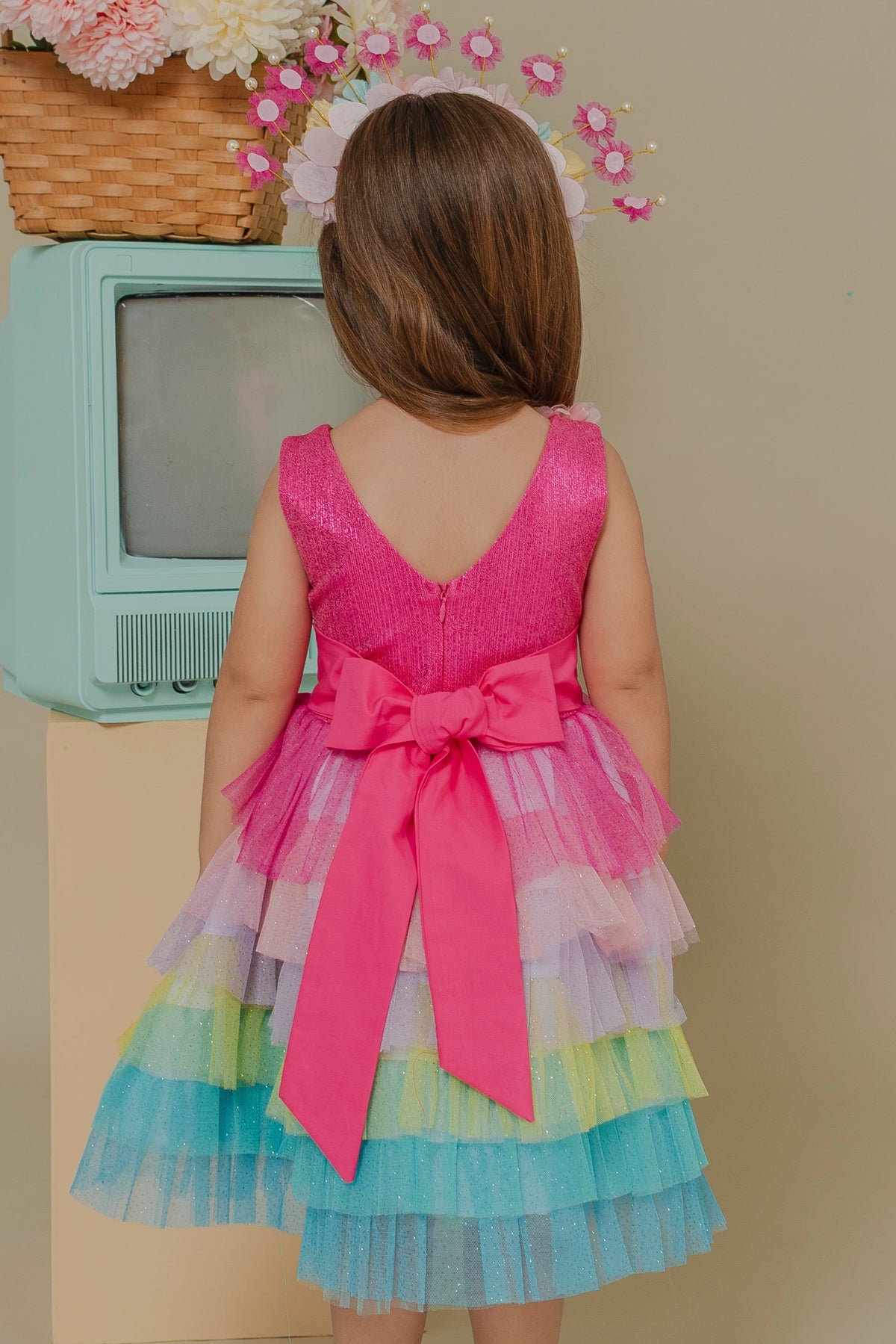 Vestido Para niña Jardin Rosa