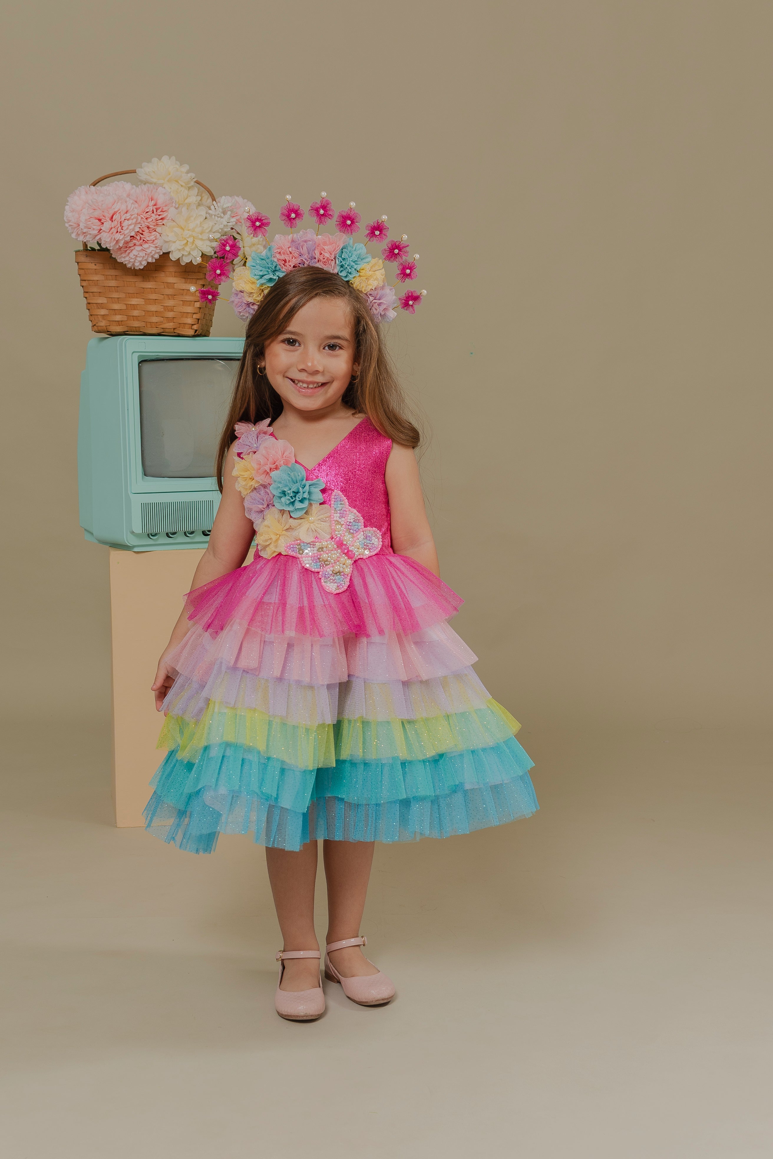 FUCHSIA GIRLS DRESS JARDIN
