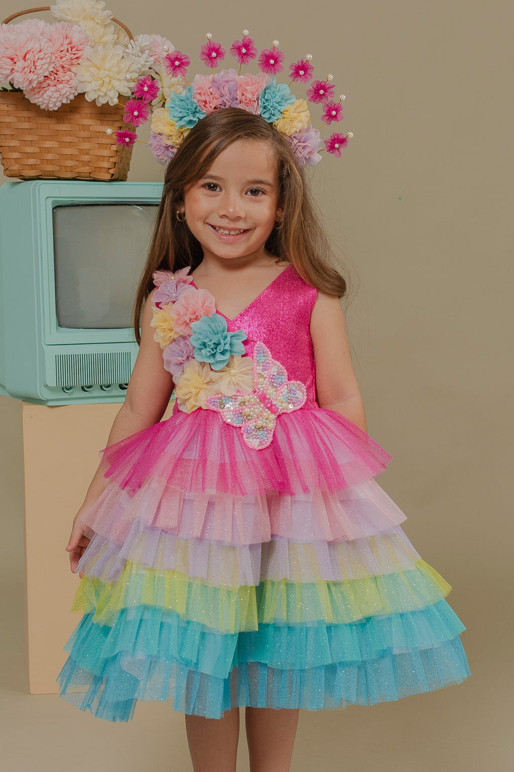 FUCHSIA GIRLS DRESS JARDIN