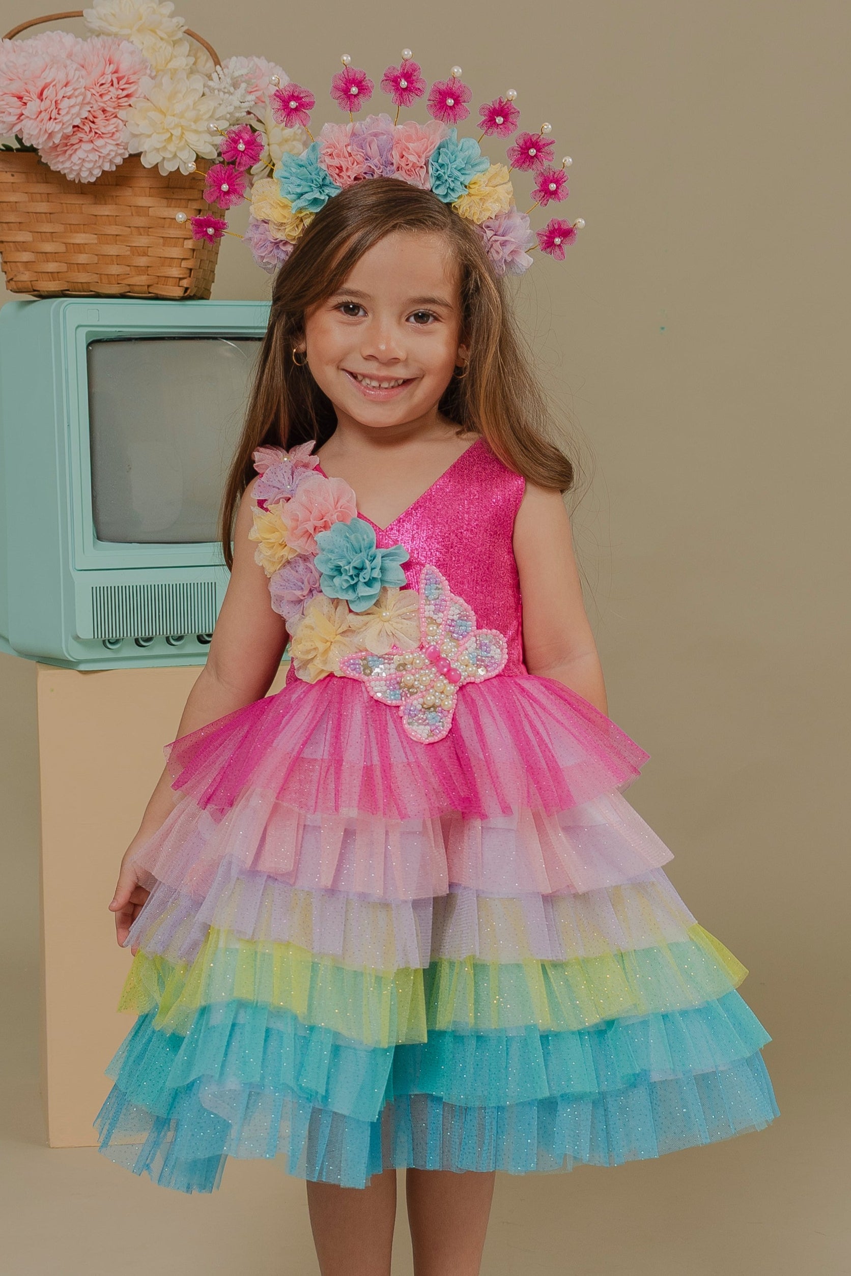 FUCHSIA GIRLS DRESS JARDIN