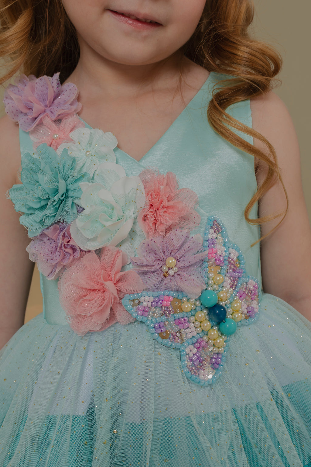 BLUE GIRLS DRESS JARDIN