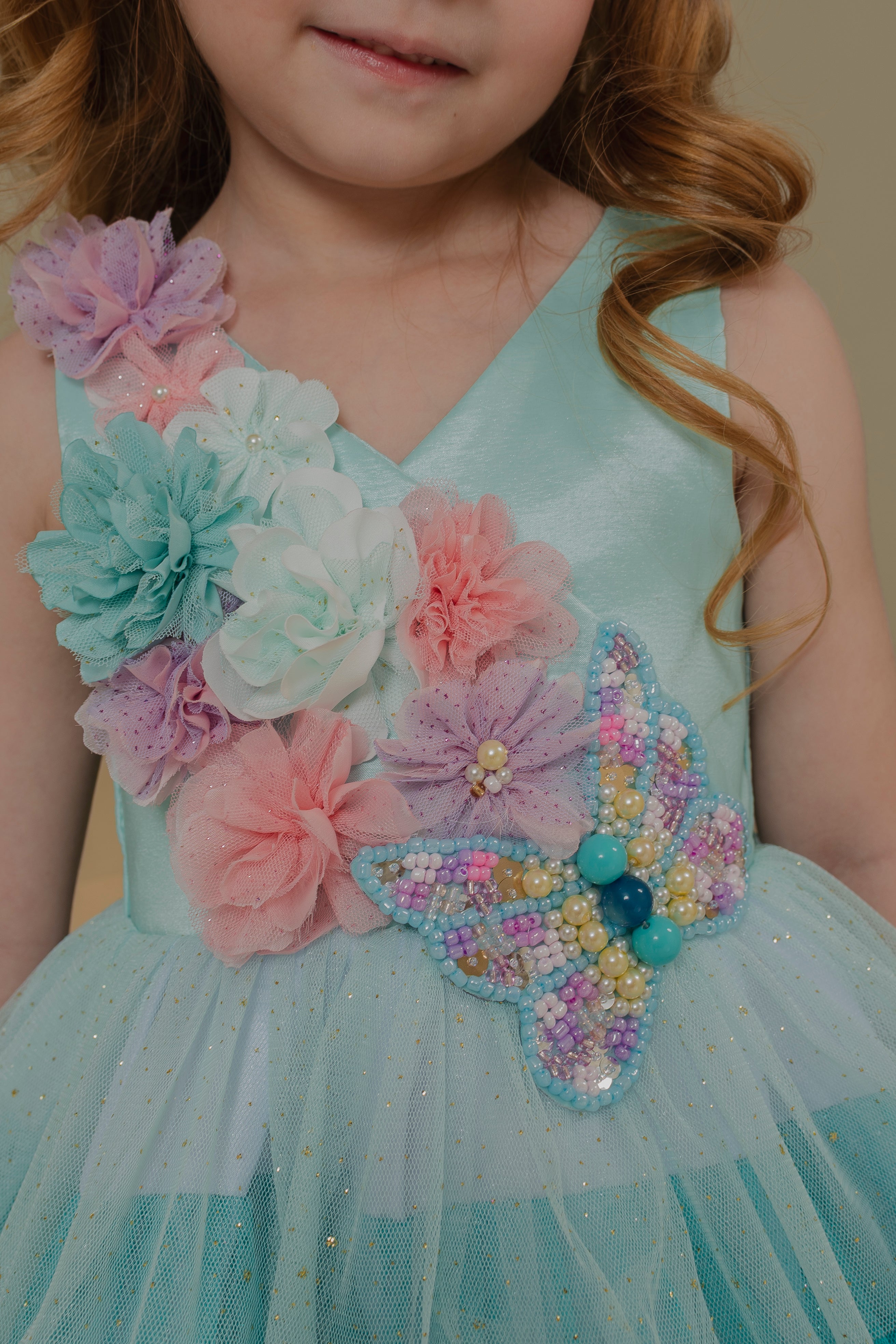 BLUE GIRLS DRESS JARDIN