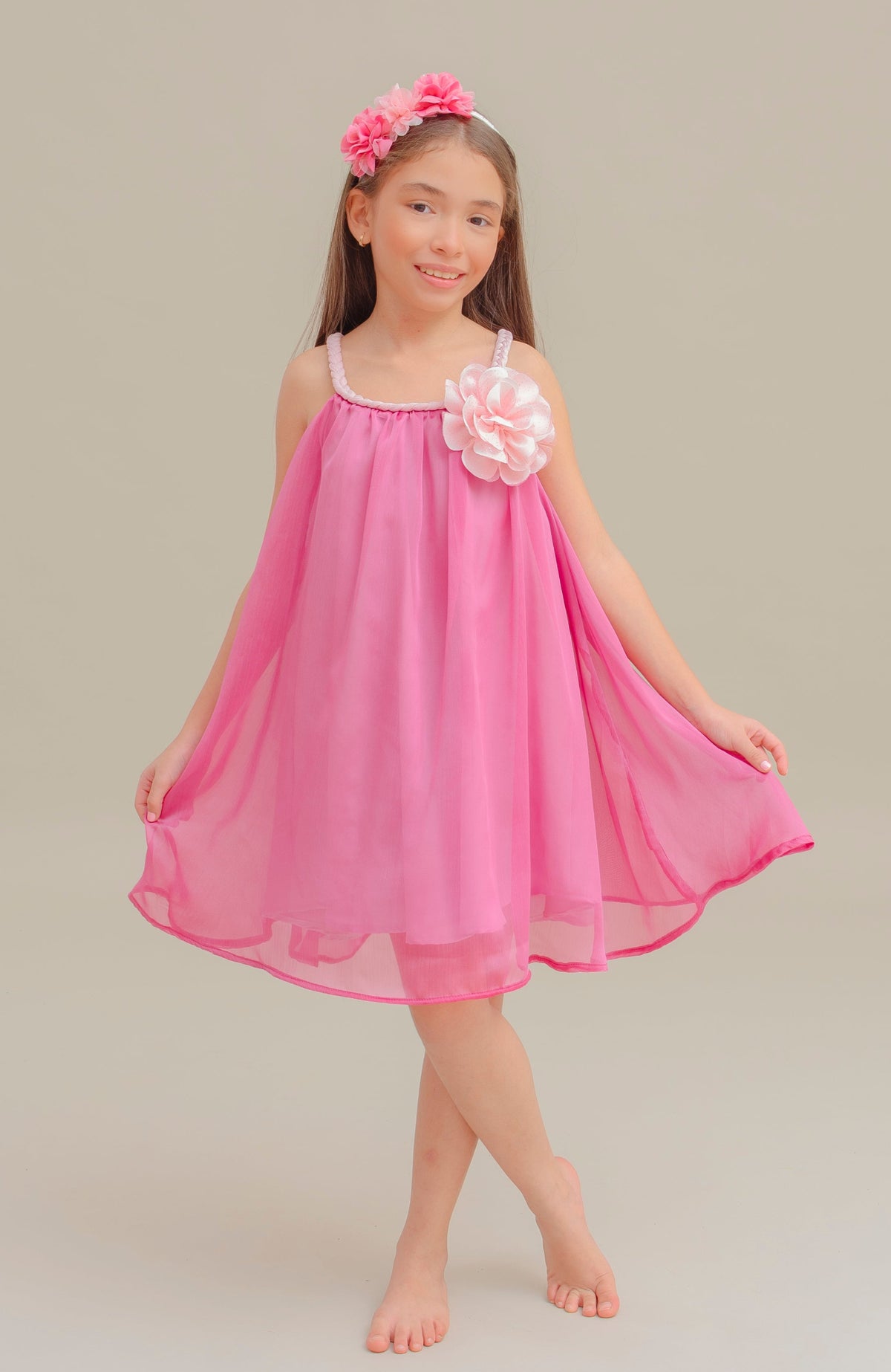 Vestido Para Bebita Melisas Fucsia