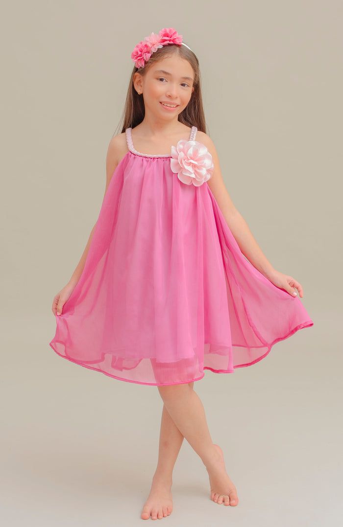 Vestido Para niña Melisas Fucsia