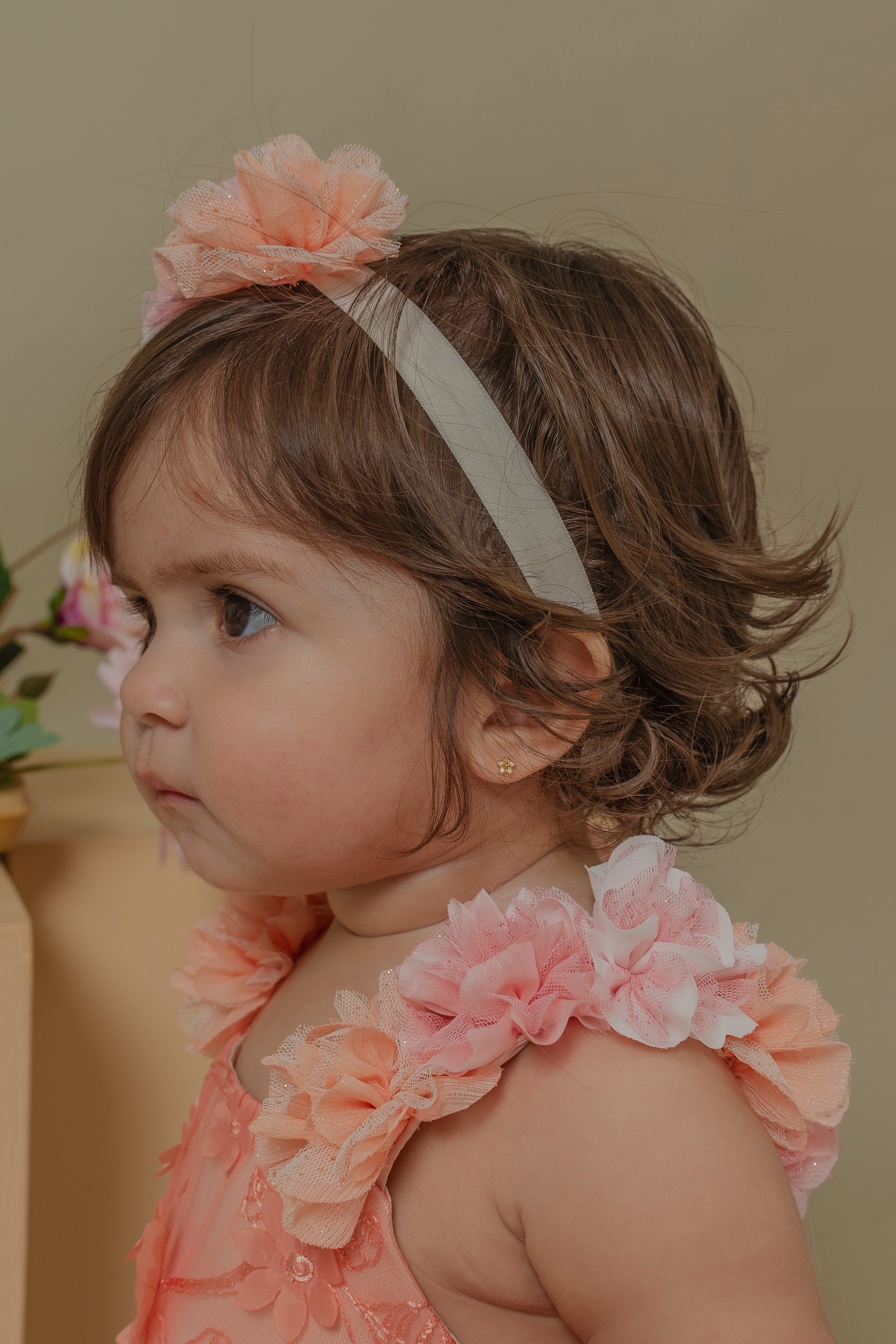 BABY GIRL´ ROSEWOOD ROMPER "PETALOS"
