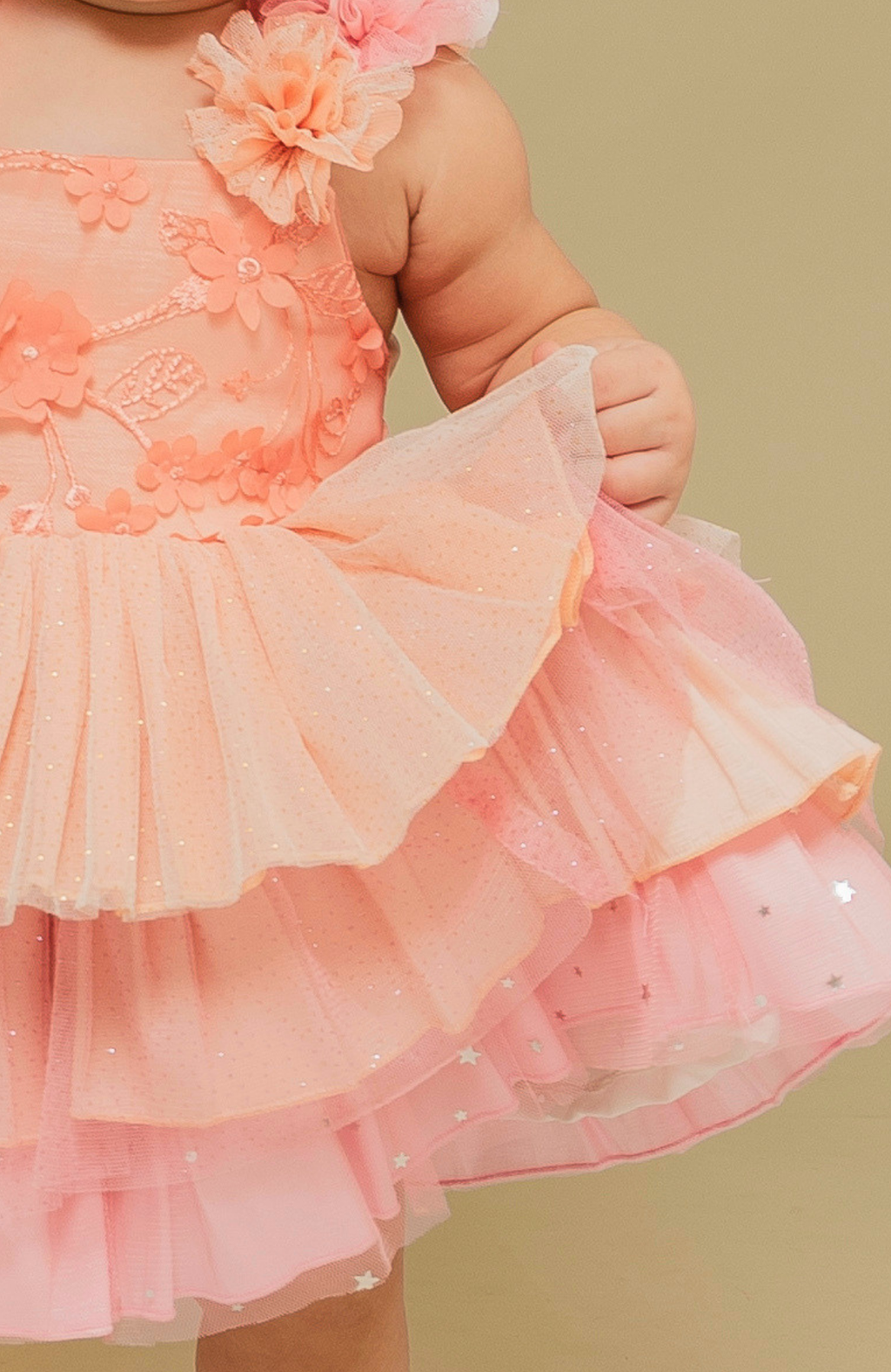 Blush Baby Birthday Dress with Bloomers – Luxury Tulle Party Outfit