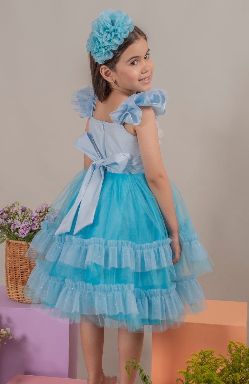 Vestido Para Niña Soy Renacer - Azul