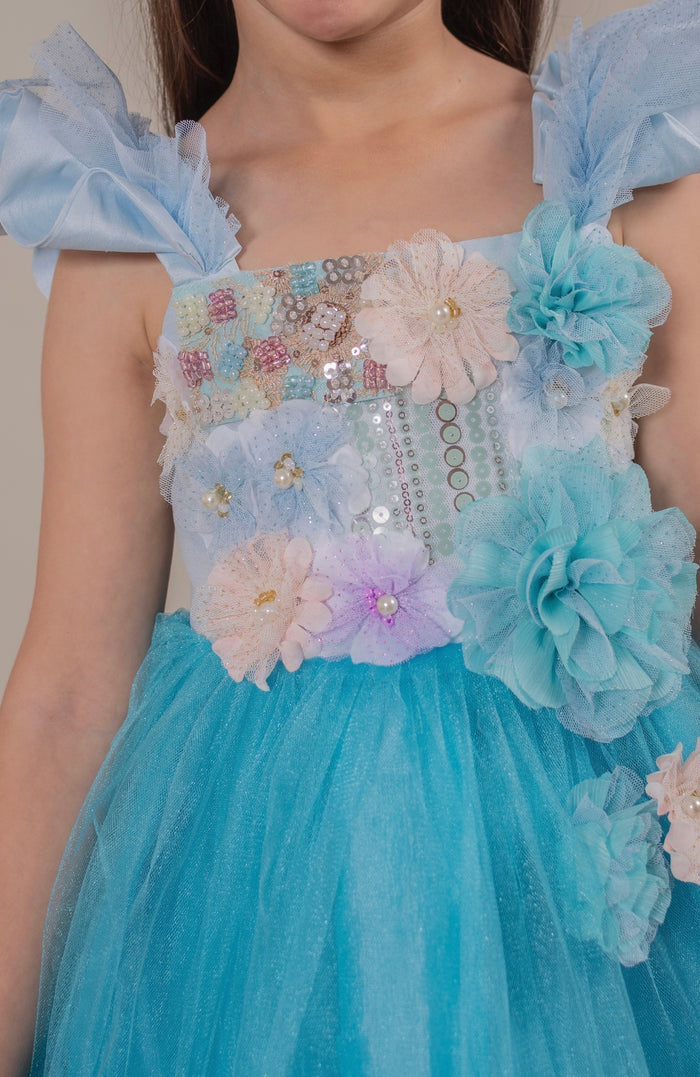 Vestido Para Niña Soy Renacer - Azul