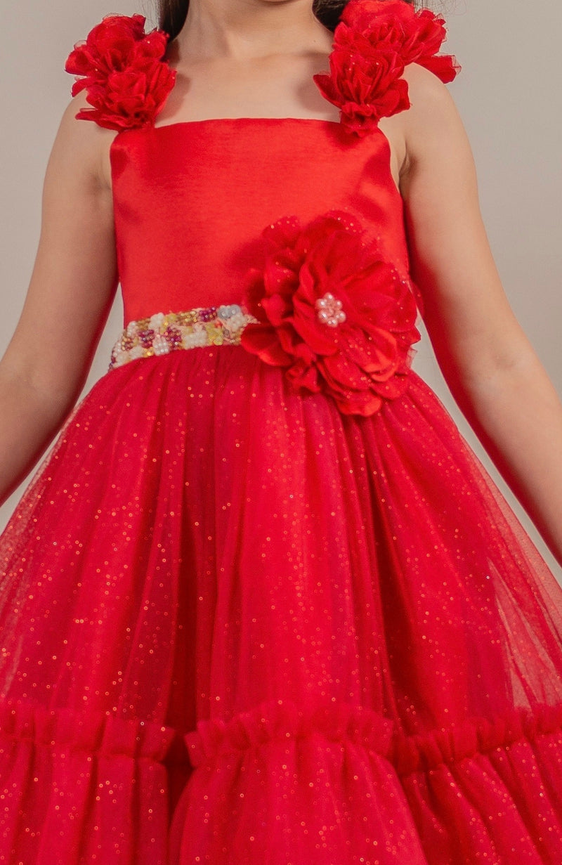 Vestido para Niña Soy Valiosa - Rojo ( PRE-ORDEN - ENTREGA EN 15 DIAS)
