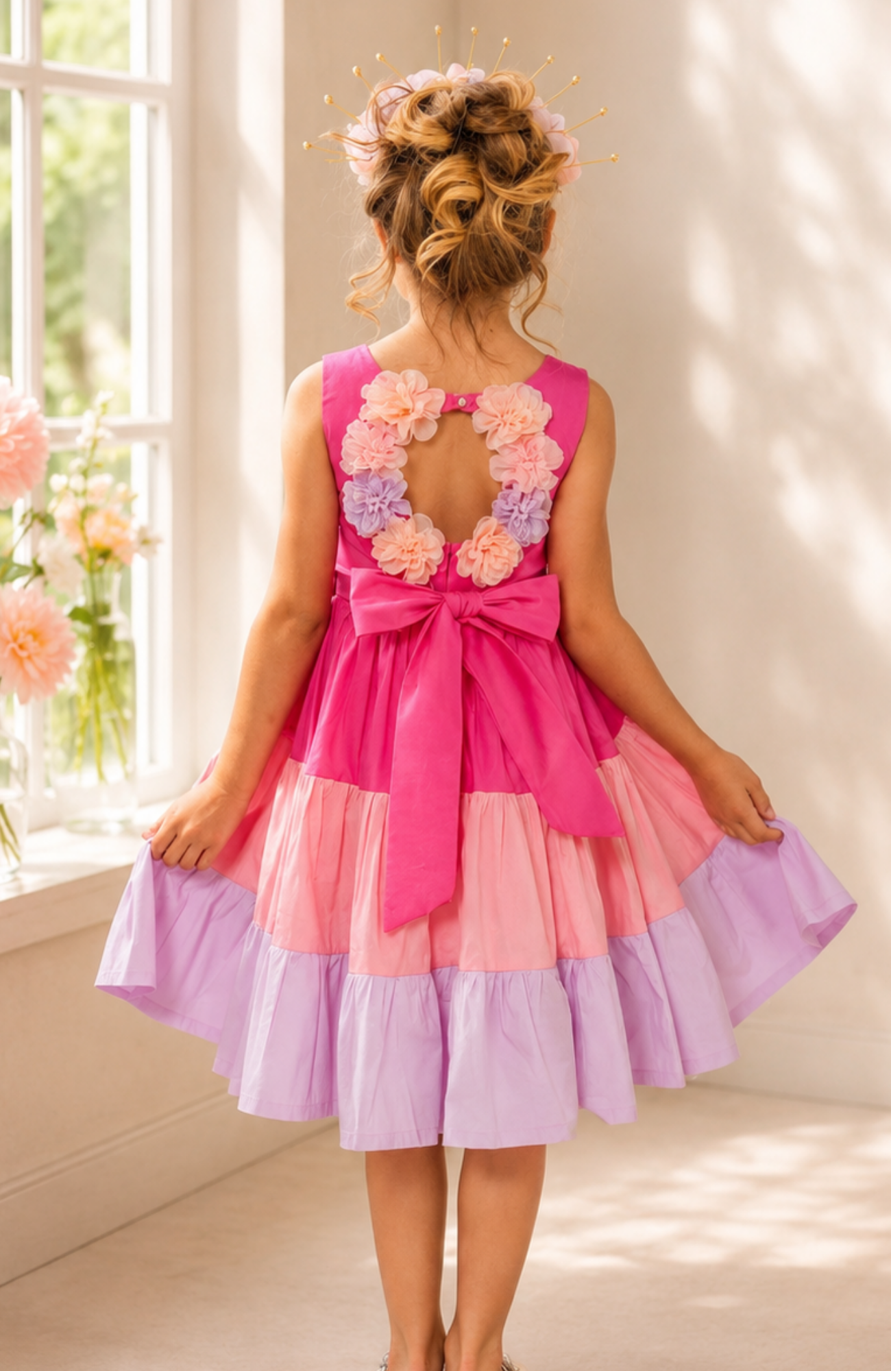 Fuchsia Girls Party Dress Aventura – Luxury Birthday Dress